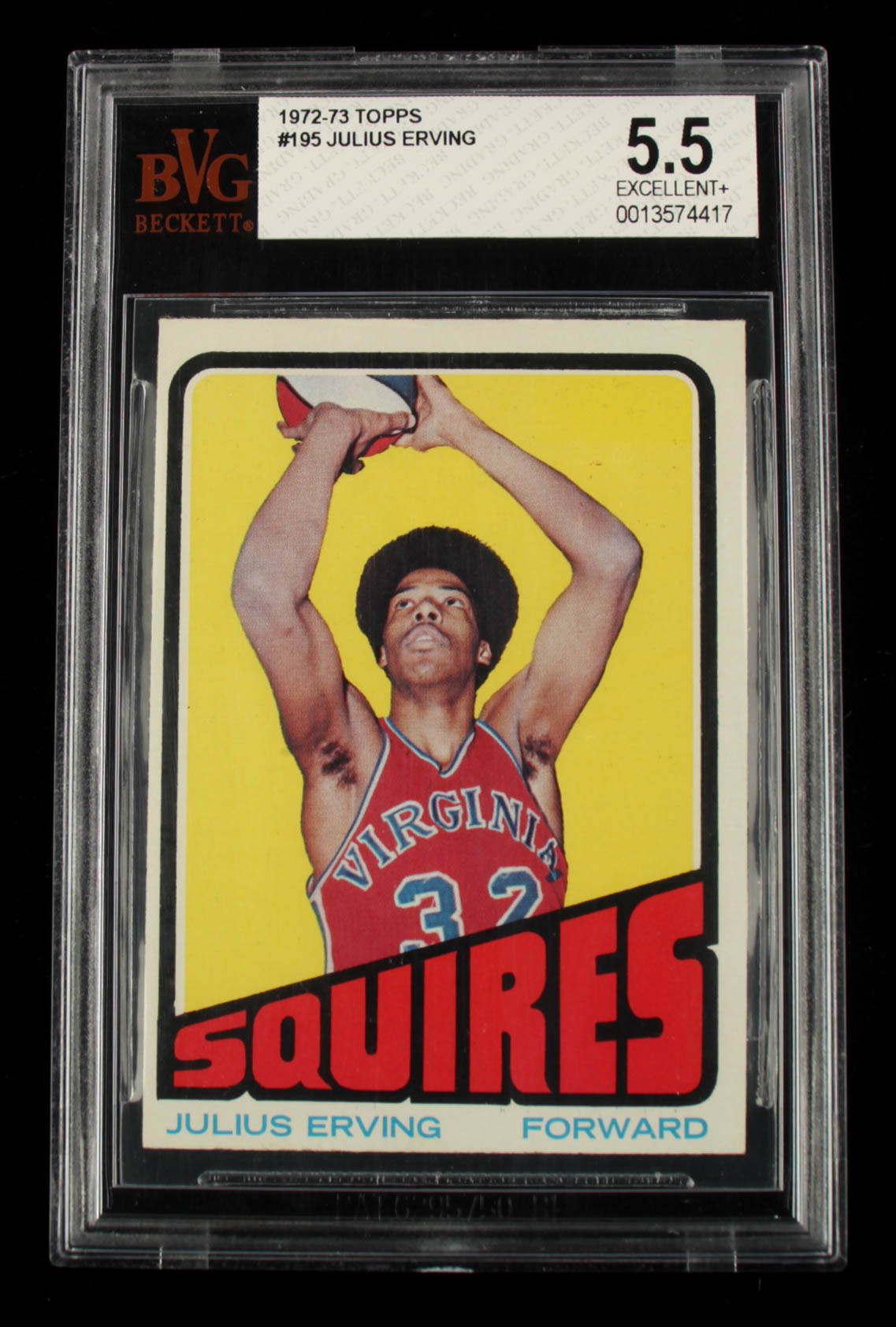 Julius Erving 1972-73 Topps #195 RC (BVG 5.5) at PristineAuction.com Julius Erving 1972-73 Topps #195 RC (BVG 5.5) at PristineAuction.com