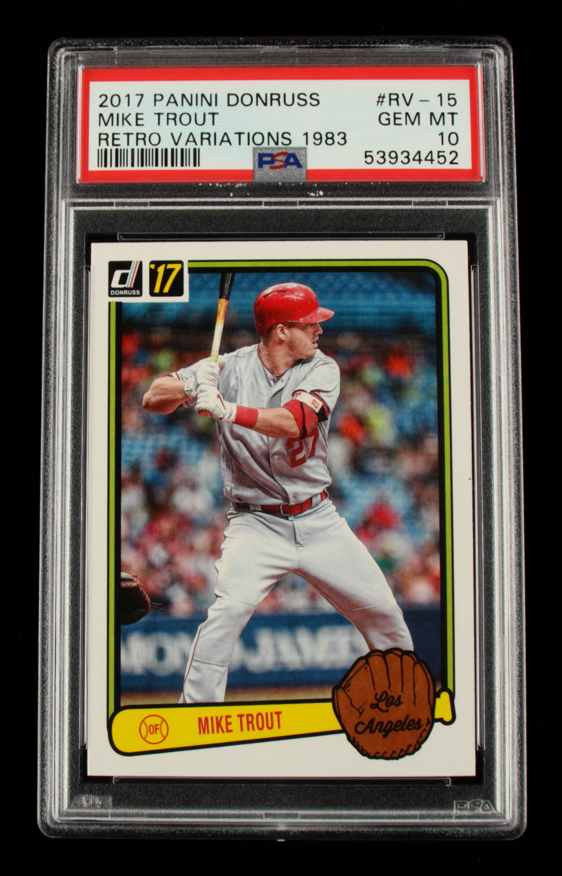 Mike Trout 2017 Donruss '83 Retro Variations #RV15 (PSA 10) at PristineAuction.com Mike Trout 2017 Donruss '83 Retro Variations #RV15 (PSA 10) at PristineAuction.com