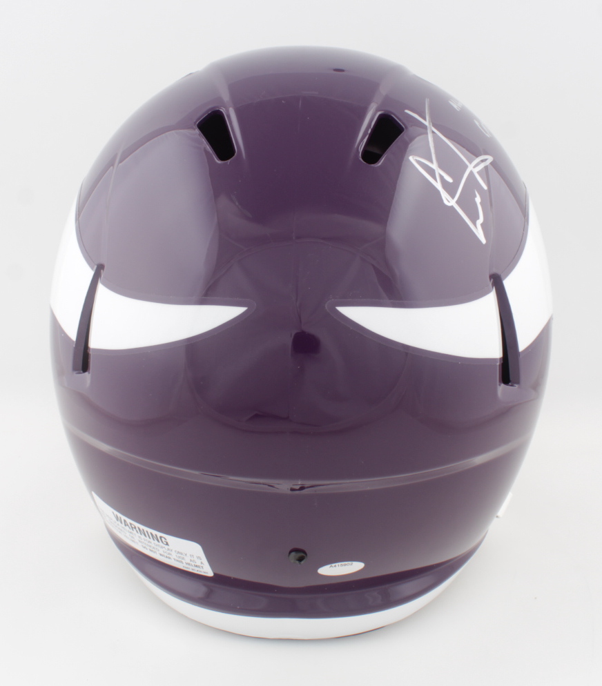 Cris Carter Signed Vikings Full-Size Speed Helmet Inscribed "All I Do Is Catch TD's" (Schwartz) at PristineAuction.com Cris Carter Signed Vikings Full-Size Speed Helmet Inscribed "All I Do Is Catch TD's" (Schwartz) at PristineAuction.com