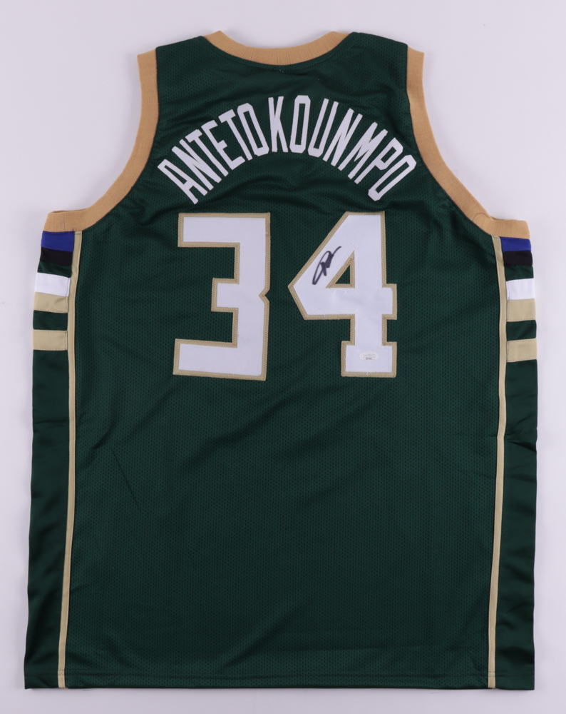 Giannis Antetokounmpo Signed Jersey (JSA COA) at PristineAuction.com Giannis Antetokounmpo Signed Jersey (JSA COA) at PristineAuction.com