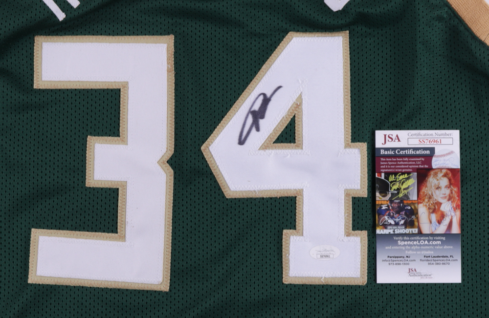 Giannis Antetokounmpo Signed Jersey (JSA COA) at PristineAuction.com Giannis Antetokounmpo Signed Jersey (JSA COA) at PristineAuction.com