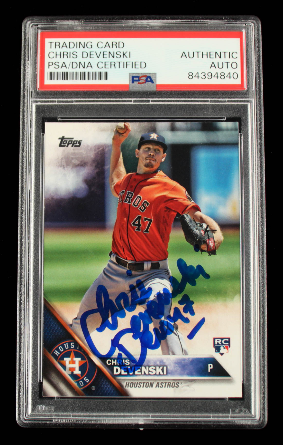 Chris Devenski Signed 2016 Topps Update #US270 RC (PSA Encapsulated) at PristineAuction.com Chris Devenski Signed 2016 Topps Update #US270 RC (PSA Encapsulated) at PristineAuction.com