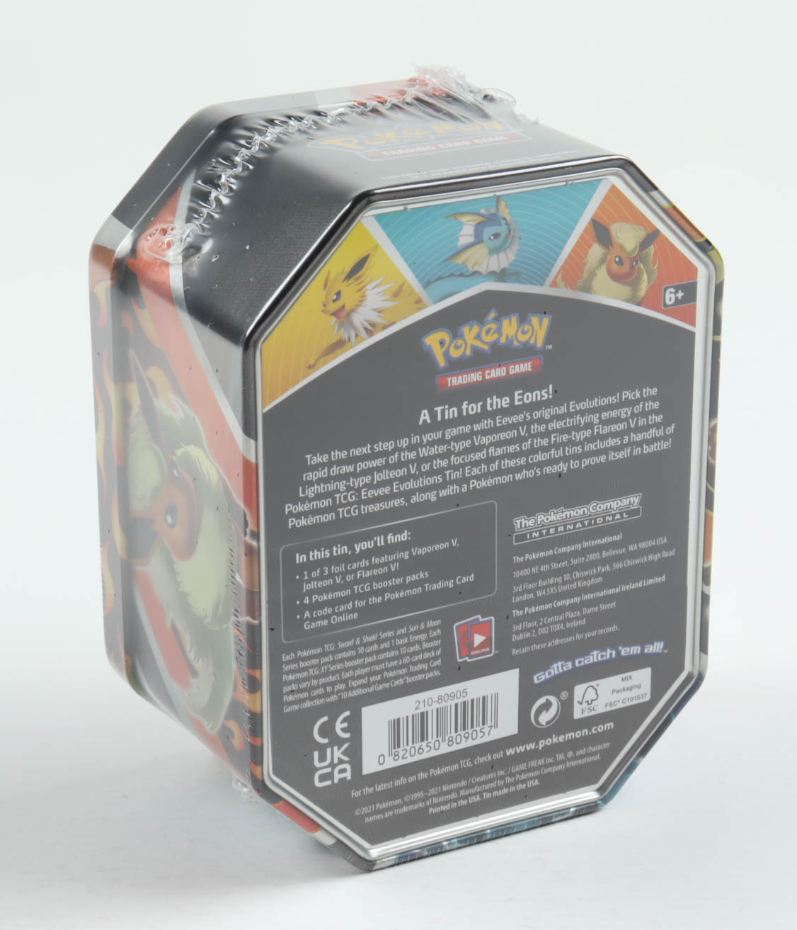 Pokemon TCG: Eevee Evolutions Tin with (4) Packs at PristineAuction.com Pokemon TCG: Eevee Evolutions Tin with (4) Packs at PristineAuction.com