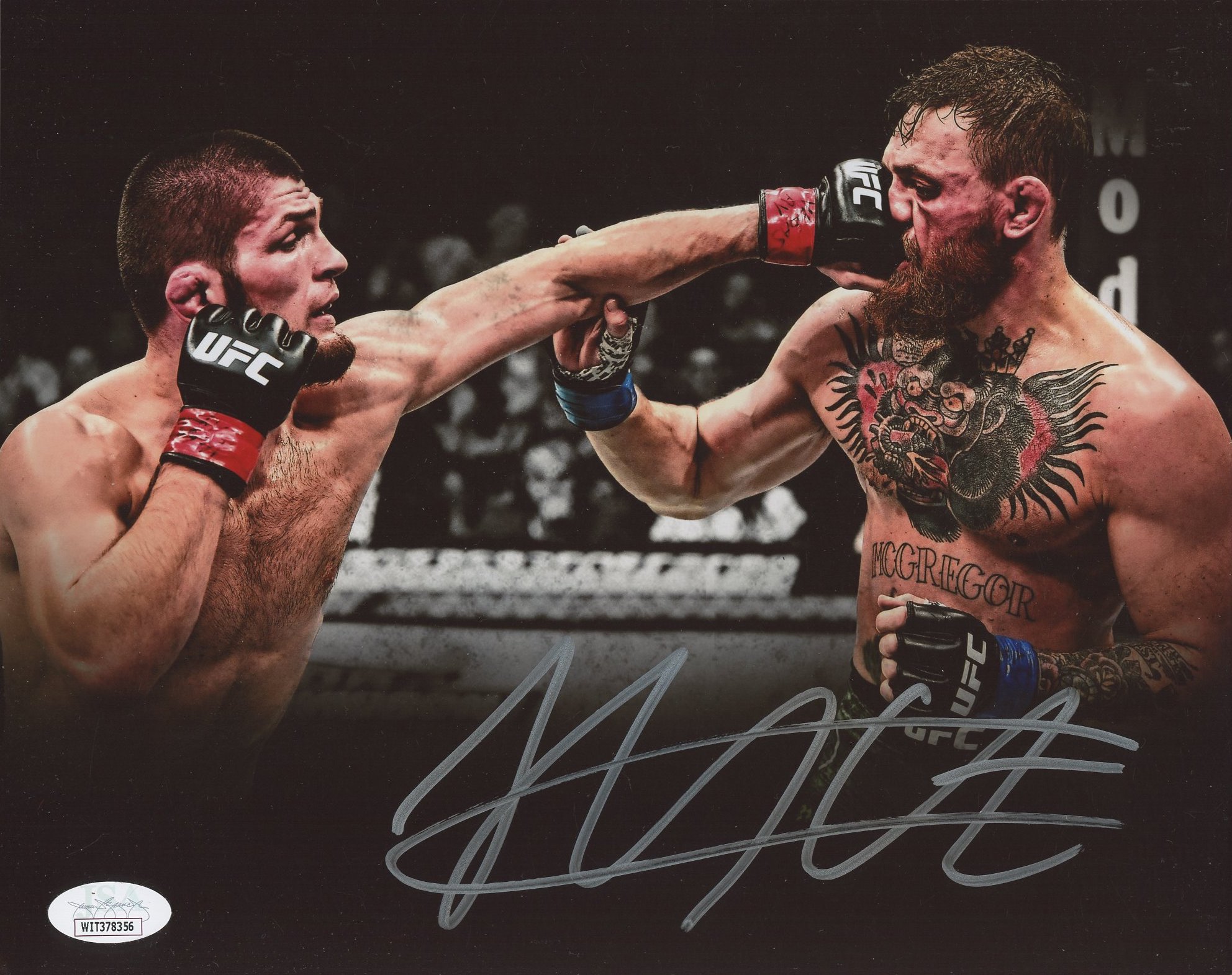 Khabib Nurmagomedov Signed UFC 8x10 Photo (JSA Hologram) at PristineAuction.com Khabib Nurmagomedov Signed UFC 8x10 Photo (JSA Hologram) at PristineAuction.com