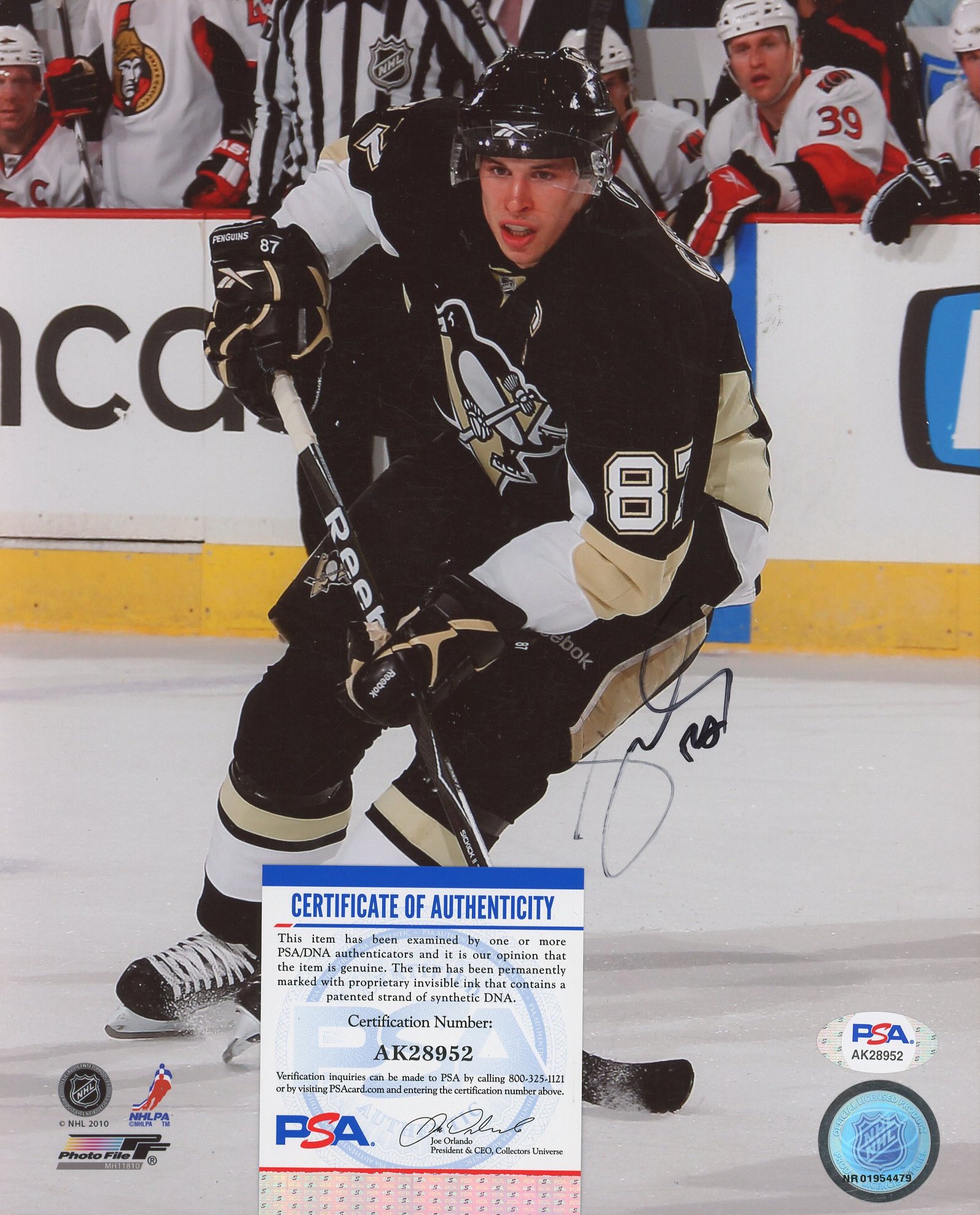 Sidney Crosby Signed Penguins 8x10 Photo (PSA) at PristineAuction.com Sidney Crosby Signed Penguins 8x10 Photo (PSA) at PristineAuction.com