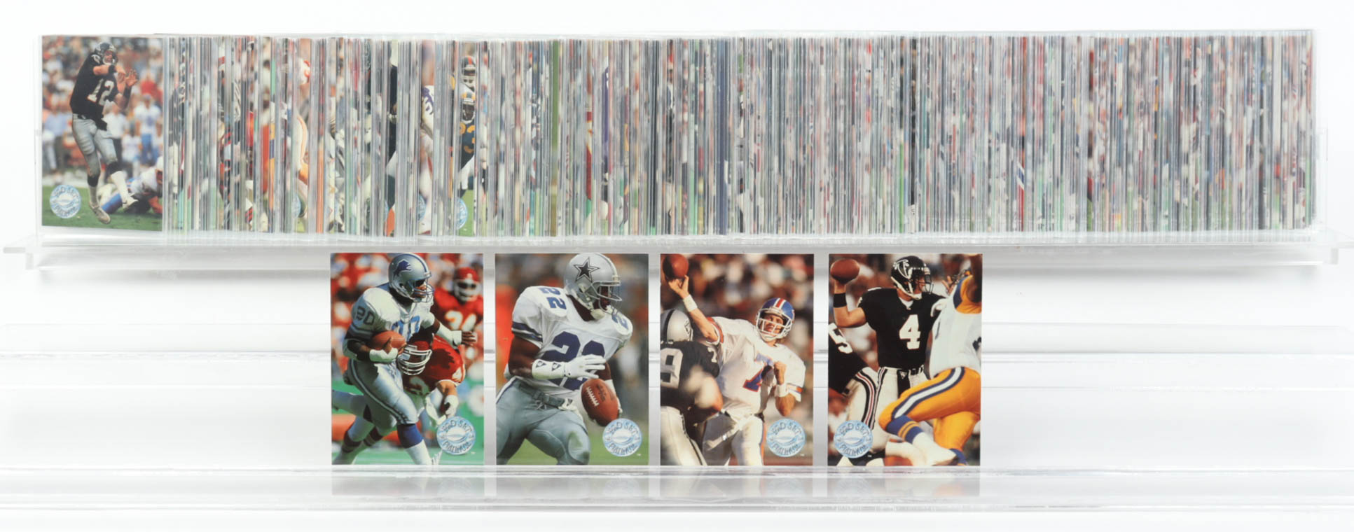 1991 Pro Set Platinum Football Complete Set of (315) Cards with Brett Favre #290 RC, Emmitt Smith #25, John Elway #28, Barry Sanders #33 at PristineAuction.com 1991 Pro Set Platinum Football Complete Set of (315) Cards with Brett Favre #290 RC, Emmitt Smith #25, John Elway #28, Barry Sanders #33 at PristineAuction.com