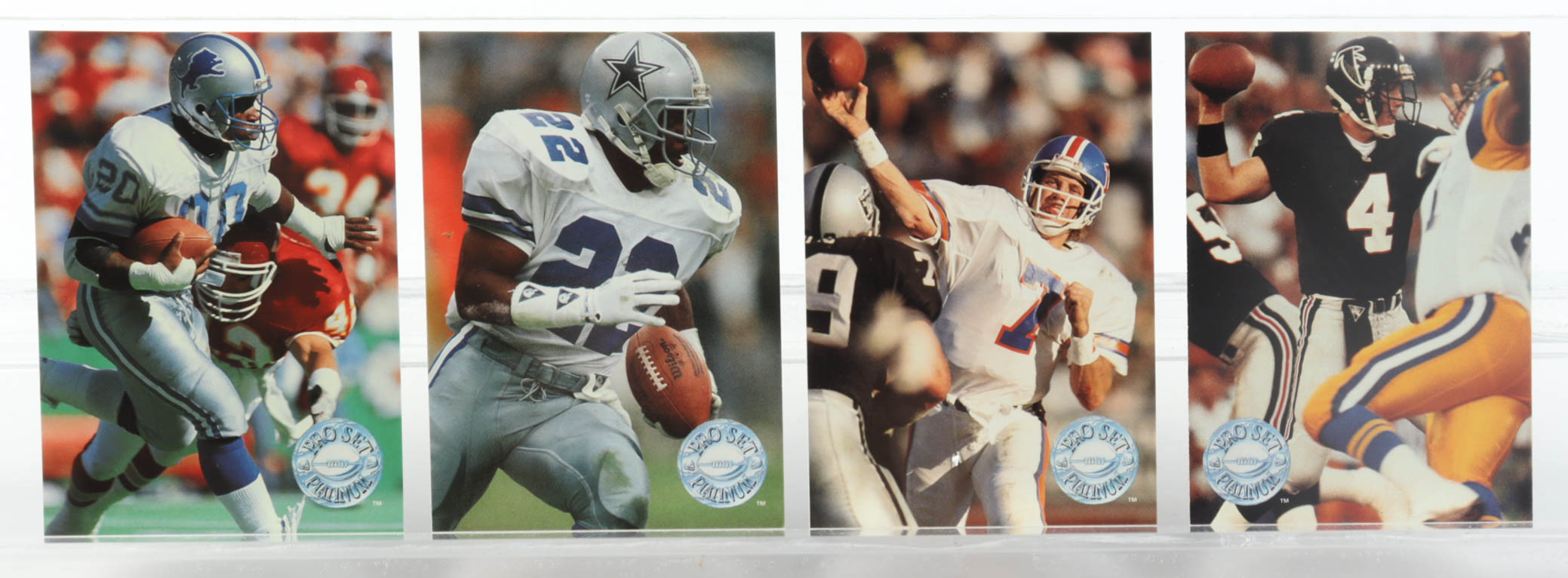 1991 Pro Set Platinum Football Complete Set of (315) Cards with Brett Favre #290 RC, Emmitt Smith #25, John Elway #28, Barry Sanders #33 at PristineAuction.com 1991 Pro Set Platinum Football Complete Set of (315) Cards with Brett Favre #290 RC, Emmitt Smith #25, John Elway #28, Barry Sanders #33 at PristineAuction.com