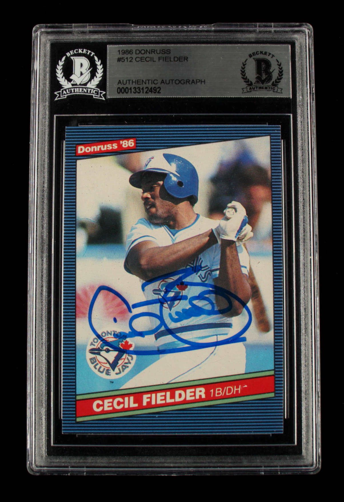 Cecil Fielder Signed 1986 Donruss #512 RC (BGS Encapsulated) at PristineAuction.com Cecil Fielder Signed 1986 Donruss #512 RC (BGS Encapsulated) at PristineAuction.com