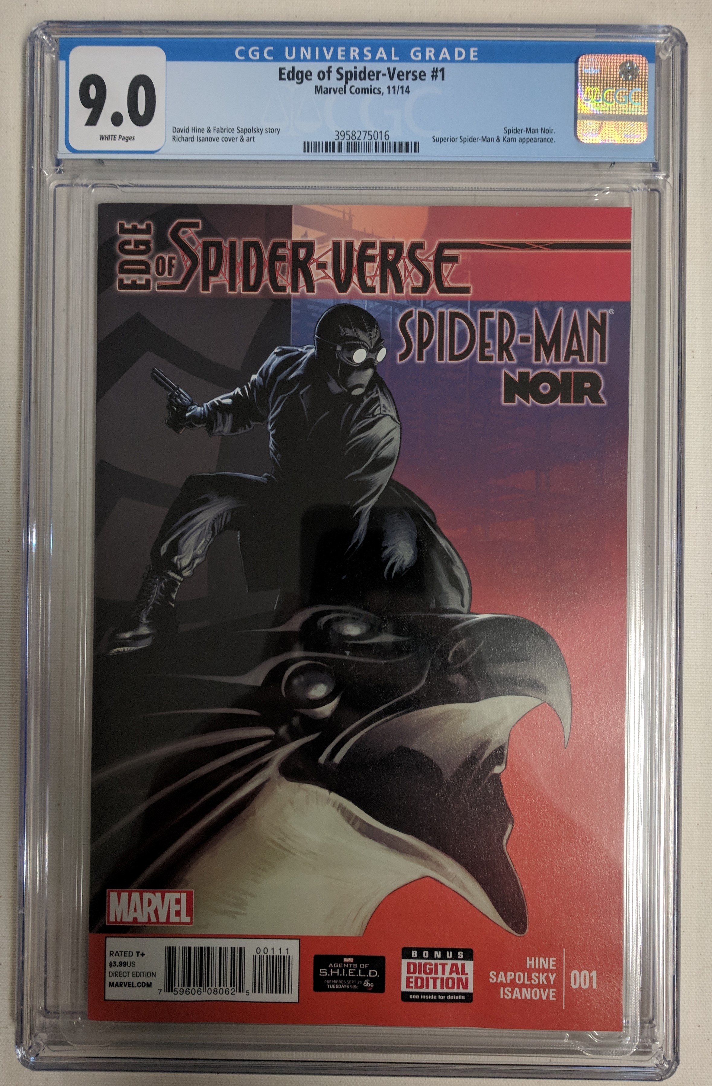 2014 "Edge of Spider-Verse" Issue #1 Marvel Comic Book (CGC 9.0) at PristineAuction.com 2014 "Edge of Spider-Verse" Issue #1 Marvel Comic Book (CGC 9.0) at PristineAuction.com