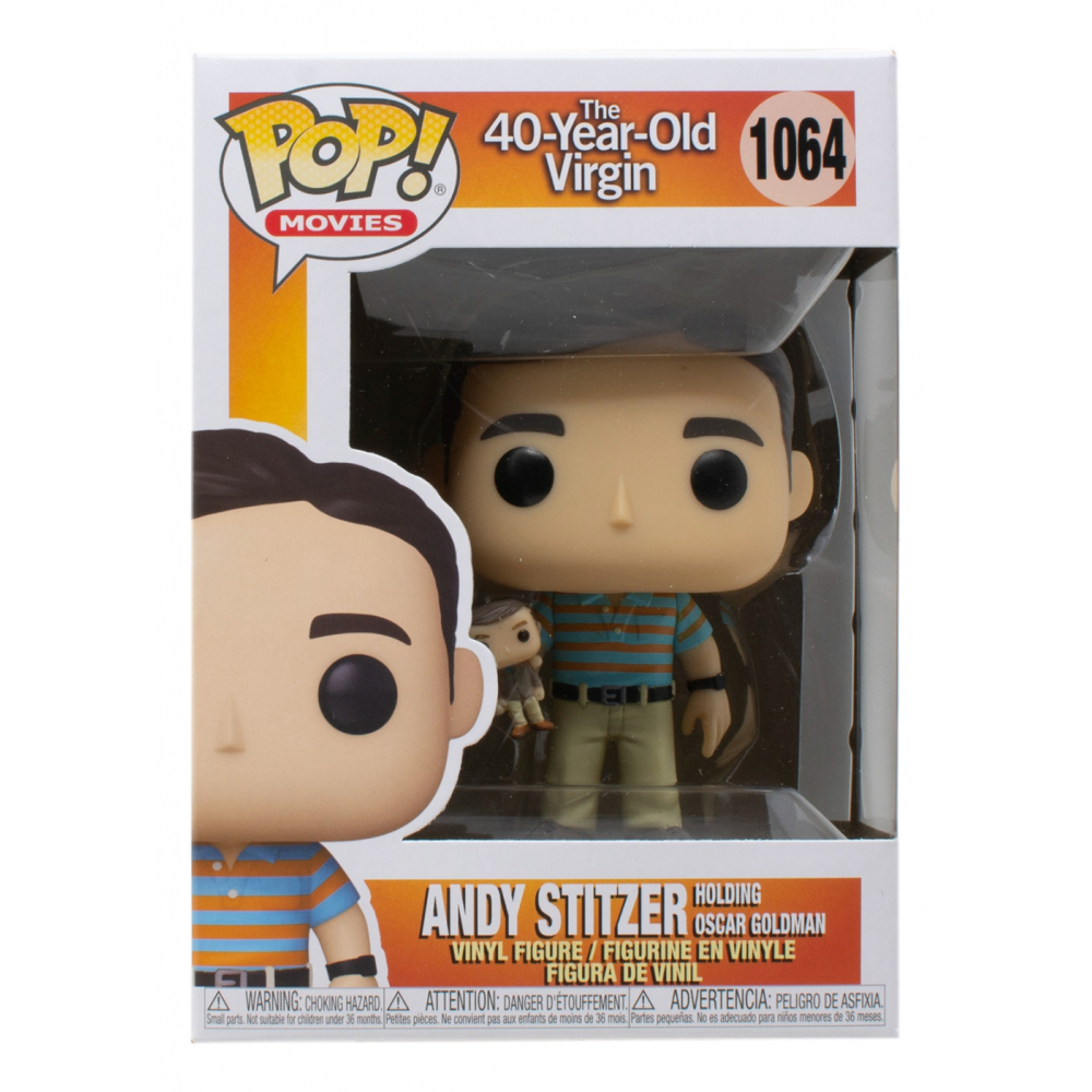 Funko Pop Andy Stitzer Mit Oscar Goldman | #1064, 9,5 Cm | Aus "40 Year Old Virgin" Mit Displaybox-Schutz