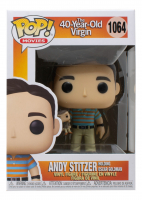 "The 40-Year-Old Virgin" #1064 Andy Stitzer Holding Oscar Goldman Funko Pop! Vinyl Figure at PristineAuction.com