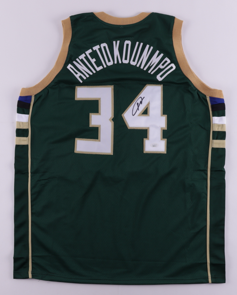 Giannis Antetokounmpo Signed Jersey (JSA) at PristineAuction.com Giannis Antetokounmpo Signed Jersey (JSA) at PristineAuction.com
