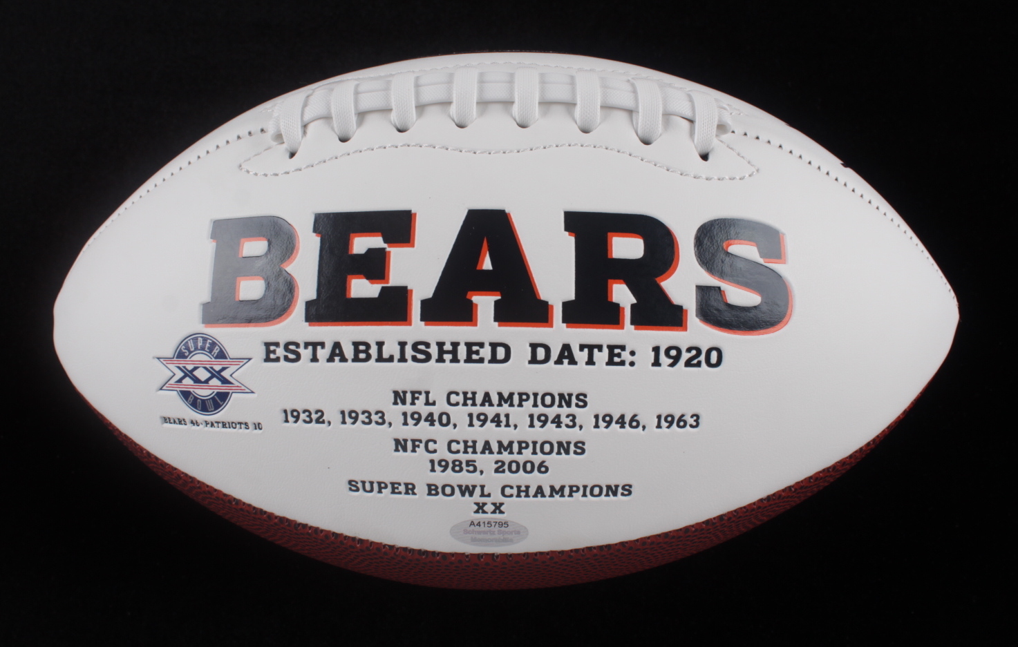 Mike Singletary Signed Bears Logo Football Inscribed "HOF 98" (Schwartz COA) at PristineAuction.com Mike Singletary Signed Bears Logo Football Inscribed "HOF 98" (Schwartz COA) at PristineAuction.com