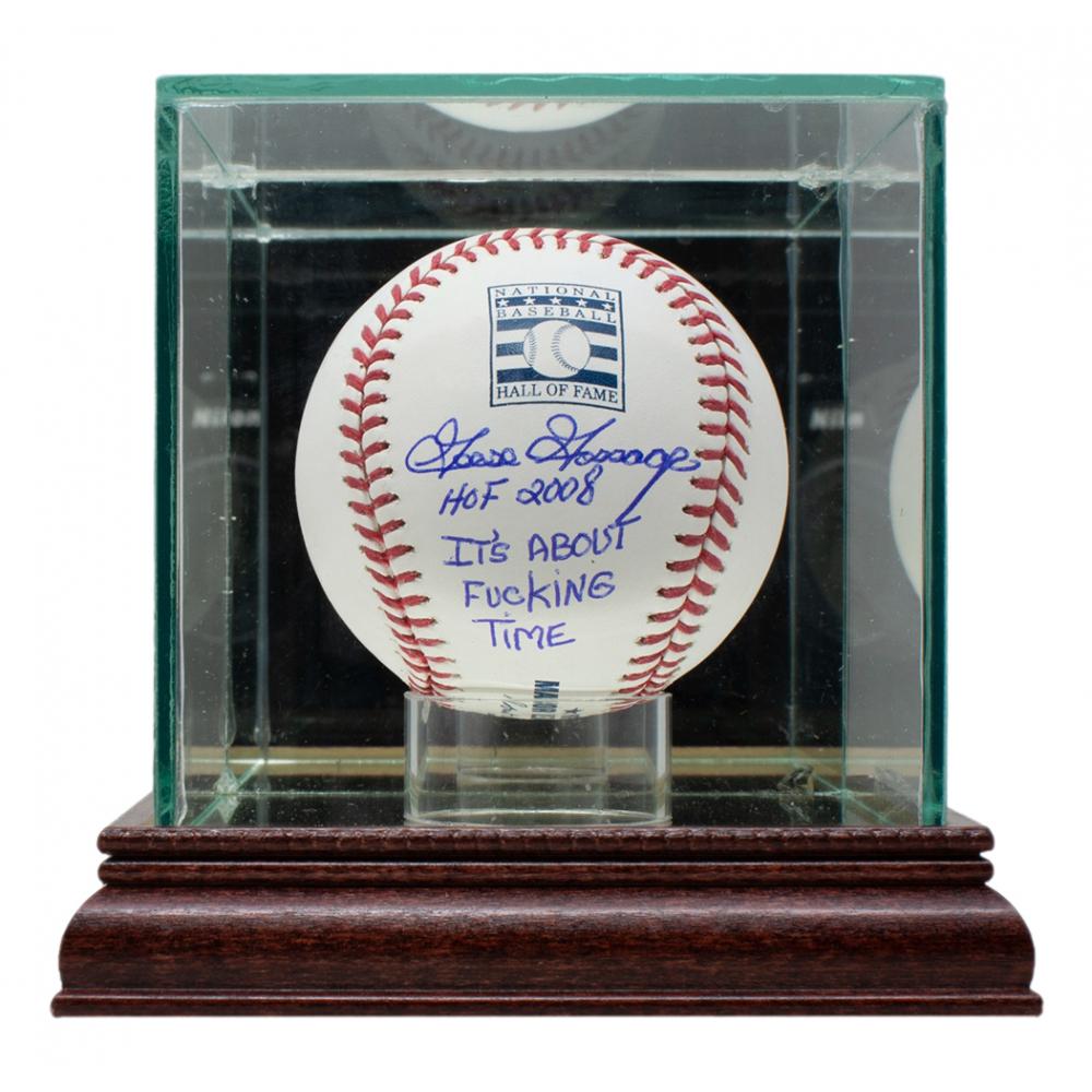 Goose Gossage Signed OML HOF Logo Baseball with Display Case Inscribed