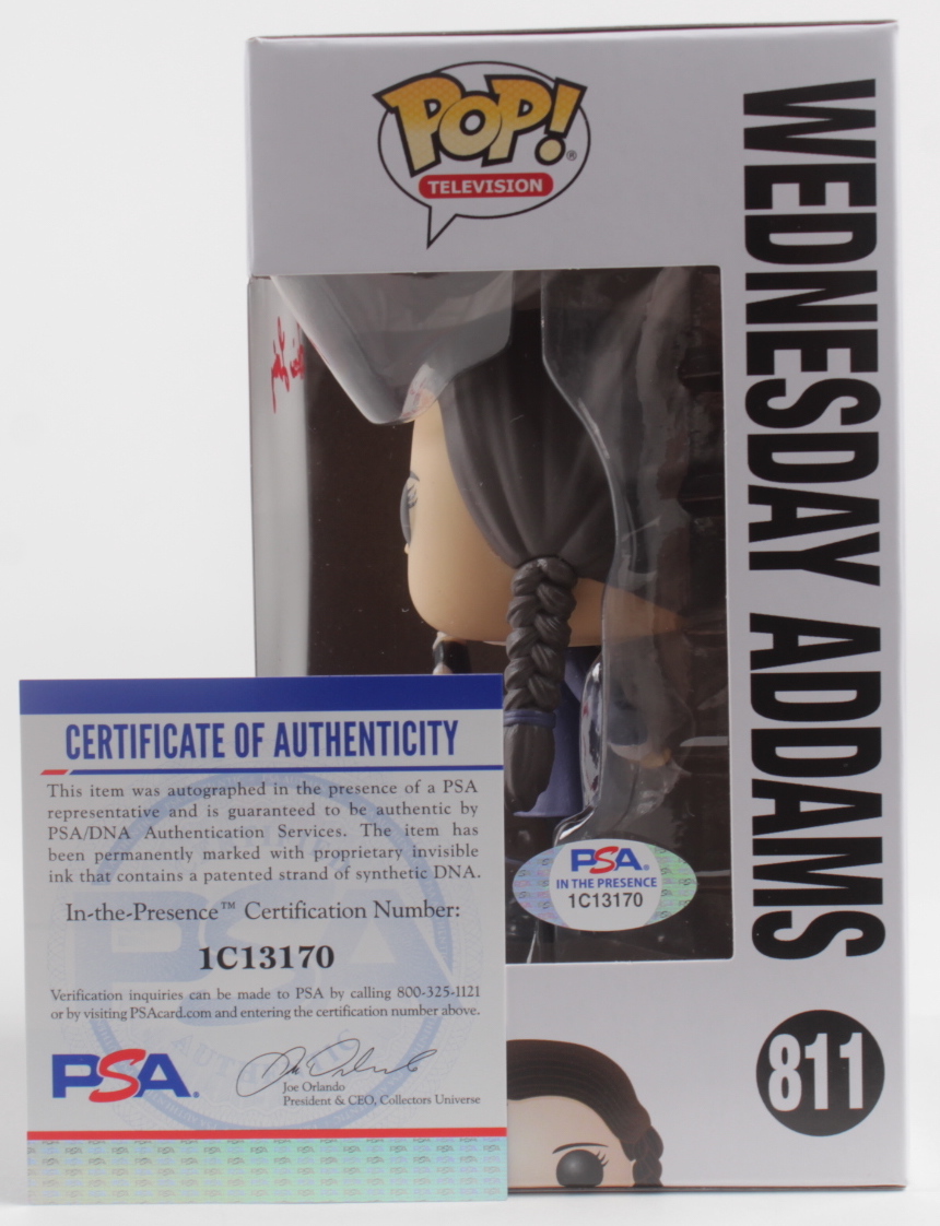 Lisa Loring Signed "The Addams Family" Wednesday Addams #811 Funko Pop! Vinyl Figure Inscribed "Wednesday" (PSA COA) at PristineAuction.com Lisa Loring Signed "The Addams Family" Wednesday Addams #811 Funko Pop! Vinyl Figure Inscribed "Wednesday" (PSA COA) at PristineAuction.com