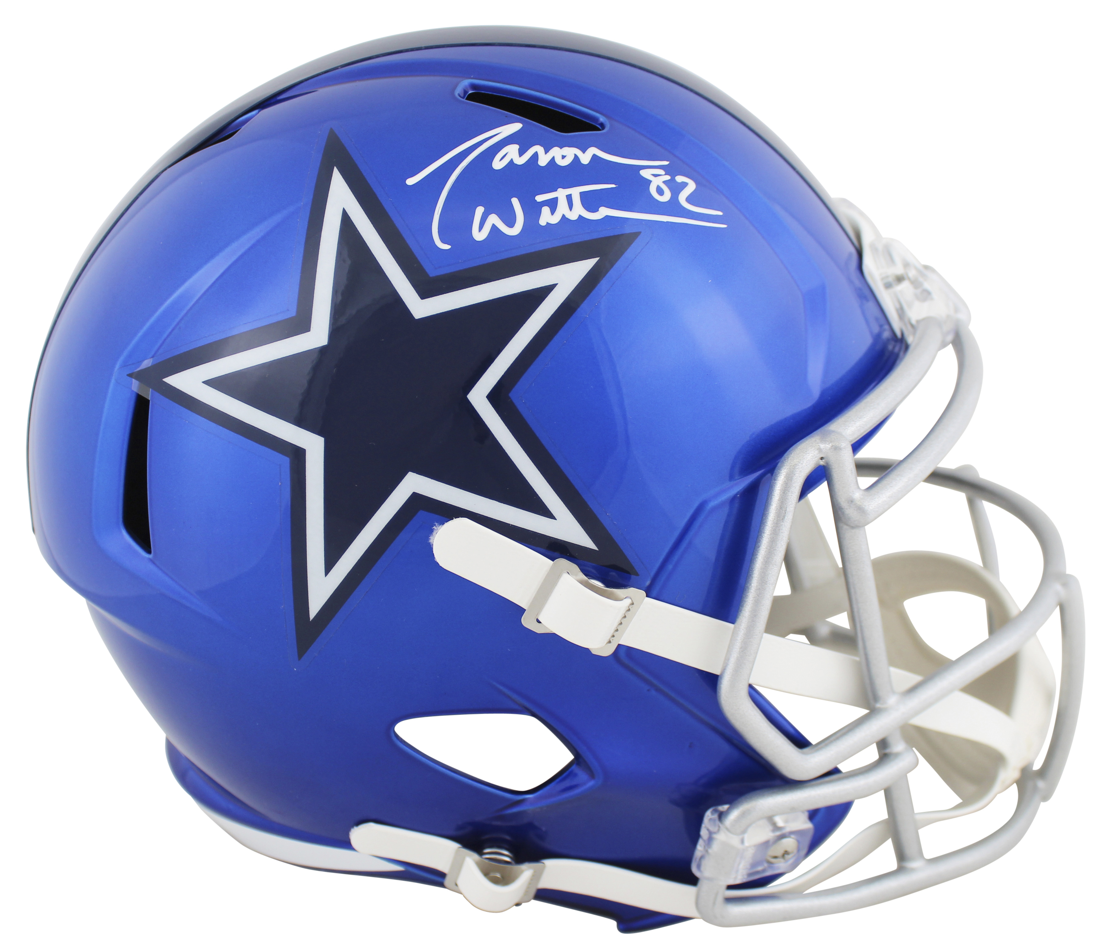 Jason WItten Signed Cowboys Full-Size Flash Alternate Speed Helmet (Beckett Hologram & Witten Hologram) at PristineAuction.com Jason WItten Signed Cowboys Full-Size Flash Alternate Speed Helmet (Beckett Hologram & Witten Hologram) at PristineAuction.com