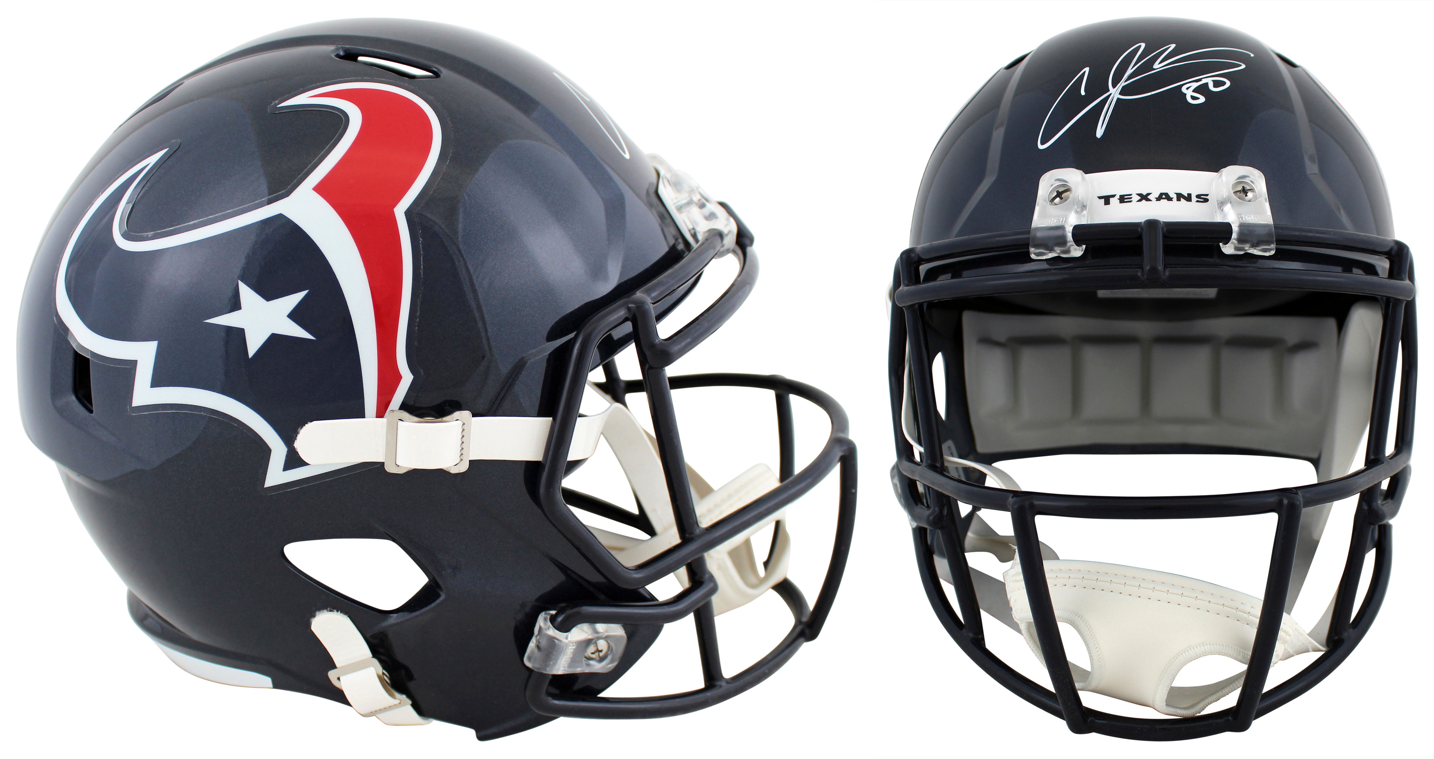 Andre Johnson Signed Texans Full-Size Speed Helmet (JSA) at PristineAuction.com Andre Johnson Signed Texans Full-Size Speed Helmet (JSA) at PristineAuction.com