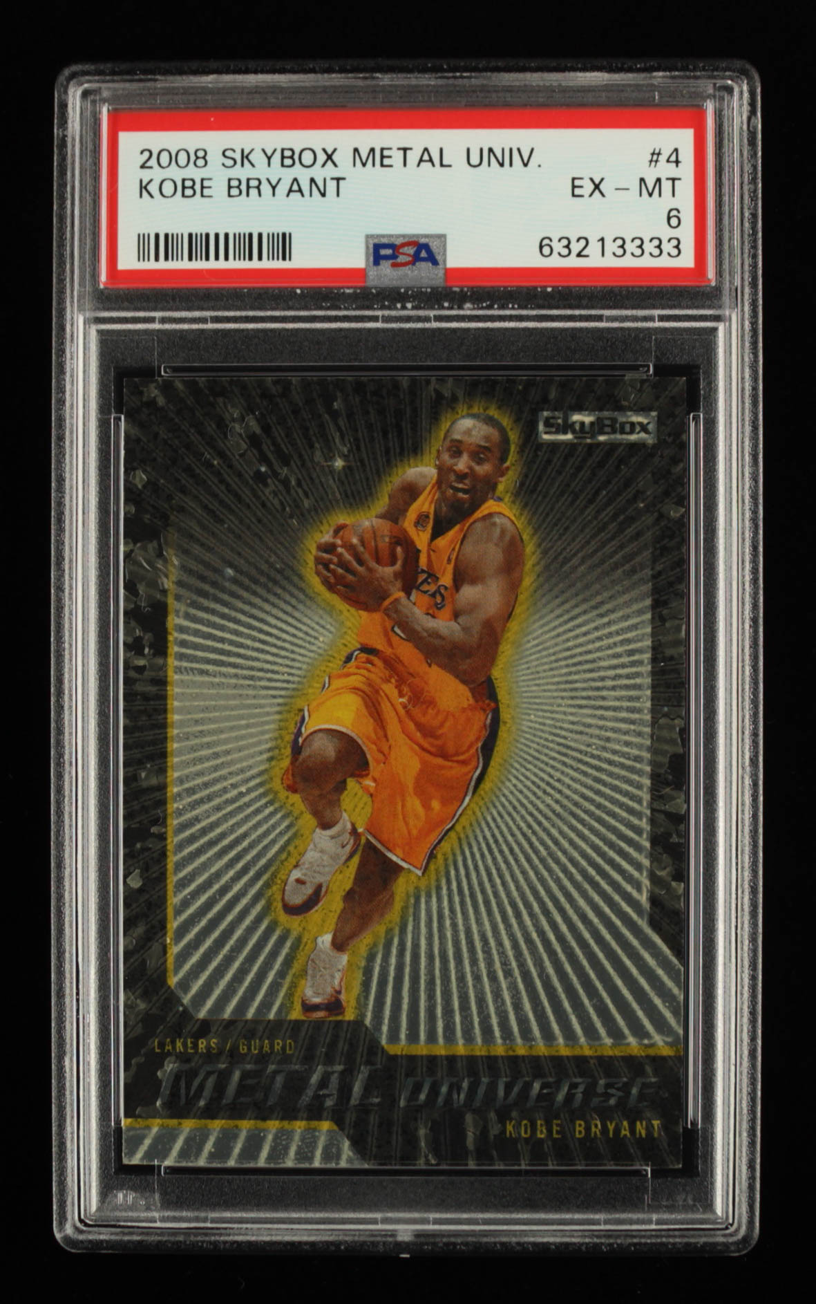 Kobe Bryant 2008-09 SkyBox Metal Universe #4 (PSA 6) at PristineAuction.com Kobe Bryant 2008-09 SkyBox Metal Universe #4 (PSA 6) at PristineAuction.com
