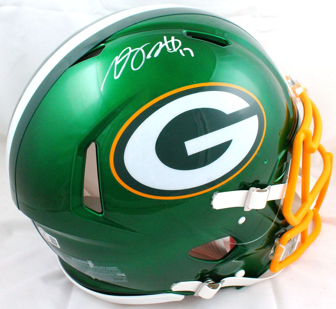 Davante Adams Signed Packers Full-Size Authentic On-Field Flash Alternate Speed Helmet (Beckett Hologram) at PristineAuction.com Davante Adams Signed Packers Full-Size Authentic On-Field Flash Alternate Speed Helmet (Beckett Hologram) at PristineAuction.com