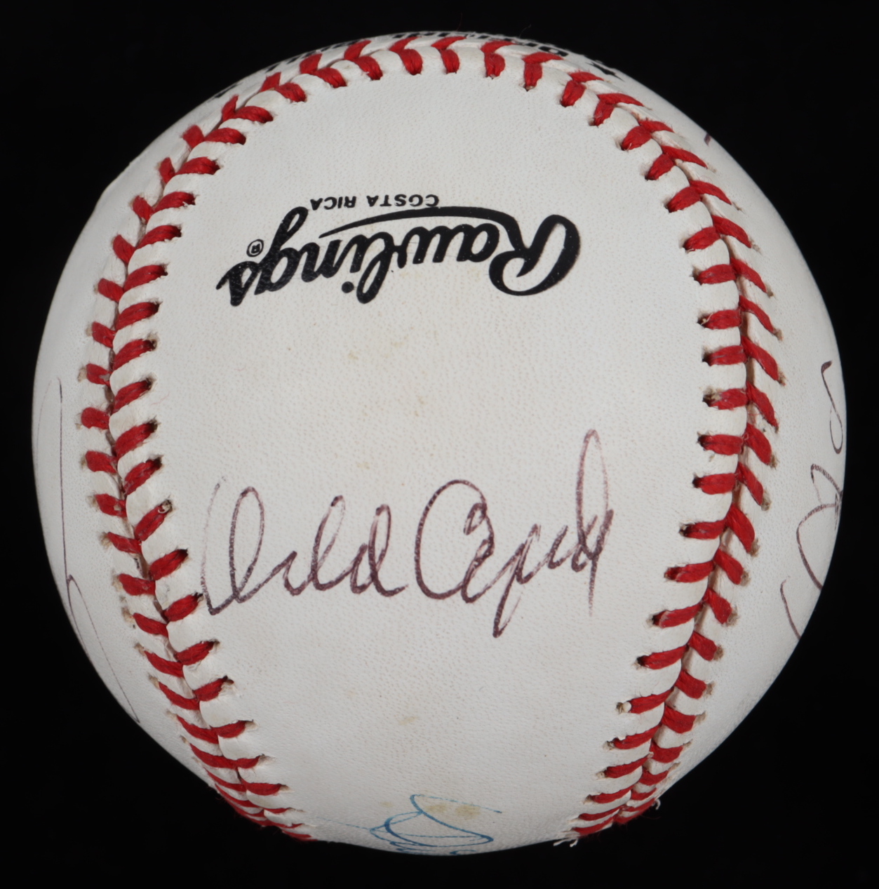 1990s Giants ONL Baseball Multi-Signed by (6) with Barry Bonds, Orlando Cepeda, Dusty Baker, J.T. Snow (Beckett LOA) at PristineAuction.com 1990s Giants ONL Baseball Multi-Signed by (6) with Barry Bonds, Orlando Cepeda, Dusty Baker, J.T. Snow (Beckett LOA) at PristineAuction.com