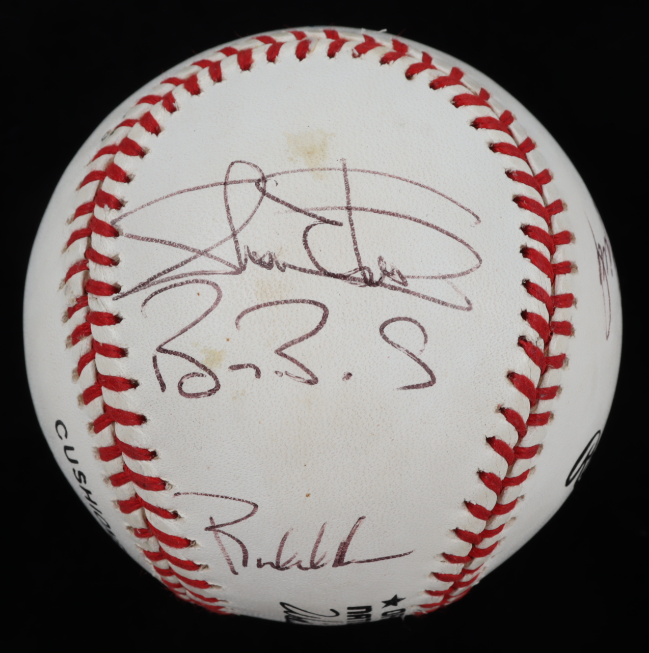 1990s Giants ONL Baseball Multi-Signed by (6) with Barry Bonds, Orlando Cepeda, Dusty Baker, J.T. Snow (Beckett LOA) at PristineAuction.com 1990s Giants ONL Baseball Multi-Signed by (6) with Barry Bonds, Orlando Cepeda, Dusty Baker, J.T. Snow (Beckett LOA) at PristineAuction.com