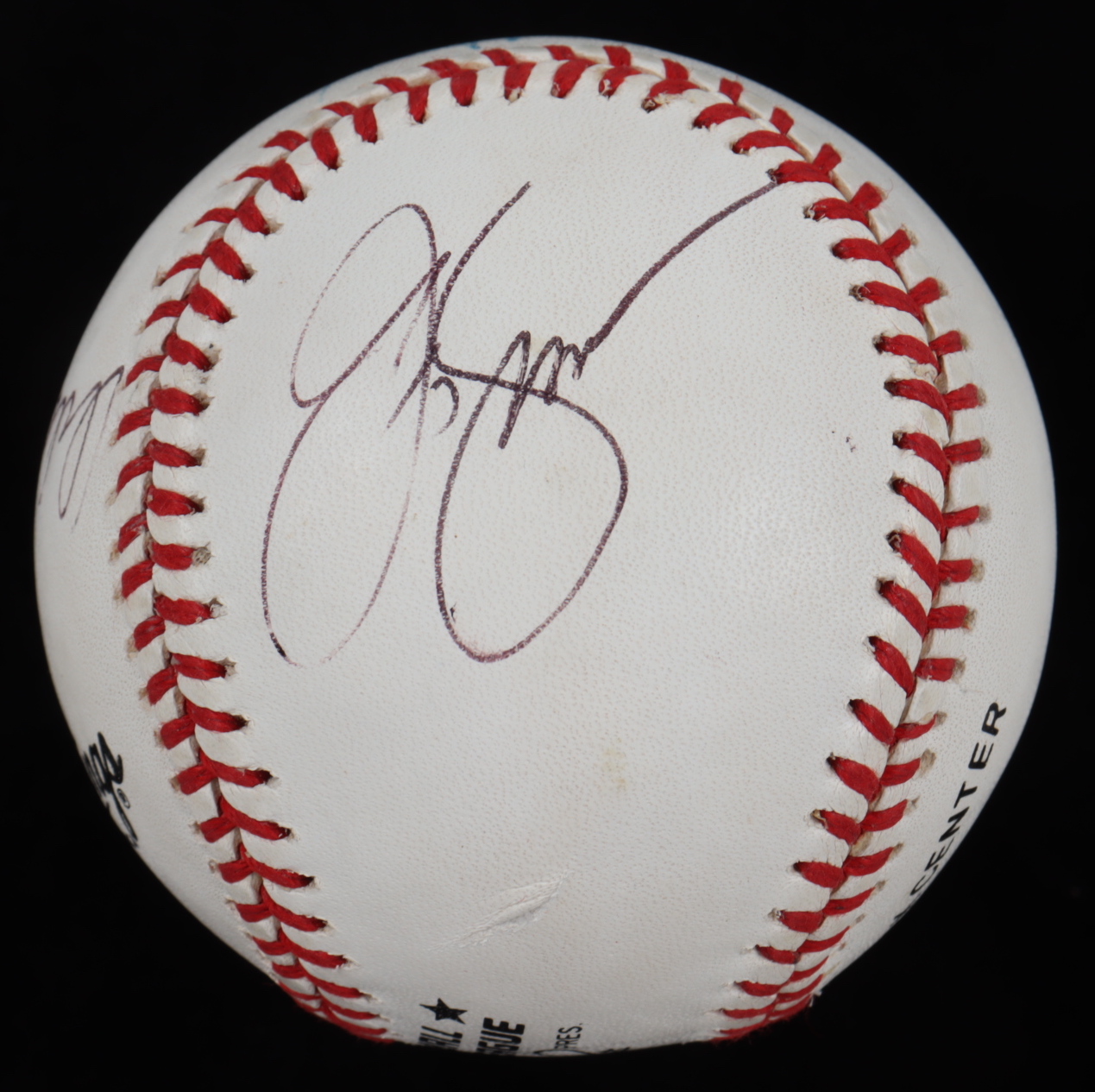 1990s Giants ONL Baseball Multi-Signed by (6) with Barry Bonds, Orlando Cepeda, Dusty Baker, J.T. Snow (Beckett LOA) at PristineAuction.com 1990s Giants ONL Baseball Multi-Signed by (6) with Barry Bonds, Orlando Cepeda, Dusty Baker, J.T. Snow (Beckett LOA) at PristineAuction.com