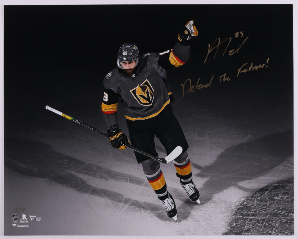 Alex Tuch Signed LE Golden Knights 16x20 Photo "Defend The Fortress" (Fanatics Hologram) at PristineAuction.com Alex Tuch Signed LE Golden Knights 16x20 Photo "Defend The Fortress" (Fanatics Hologram) at PristineAuction.com