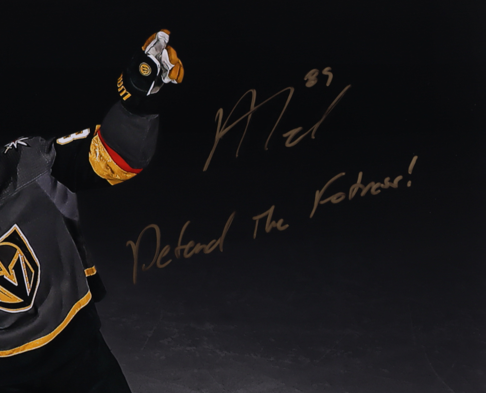 Alex Tuch Signed LE Golden Knights 16x20 Photo "Defend The Fortress" (Fanatics Hologram) at PristineAuction.com Alex Tuch Signed LE Golden Knights 16x20 Photo "Defend The Fortress" (Fanatics Hologram) at PristineAuction.com