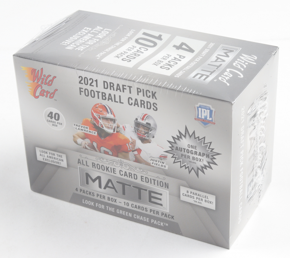 2021 Wild Card Matte Silver Football Premium Blaster Box With 4 Packs 