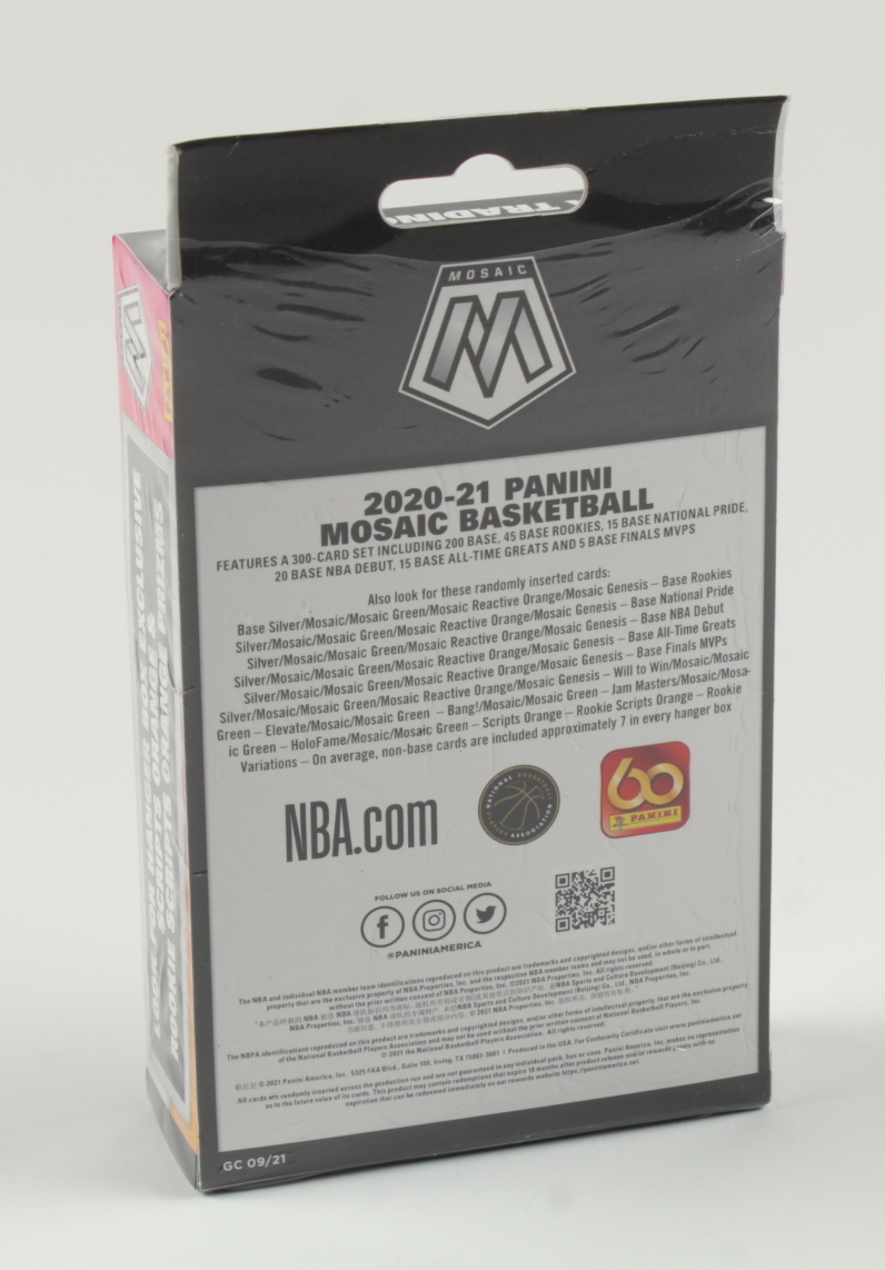 2020-21 Panini Mosaic Basketball Hanger Box with (20) Cards at PristineAuction.com 2020-21 Panini Mosaic Basketball Hanger Box with (20) Cards at PristineAuction.com