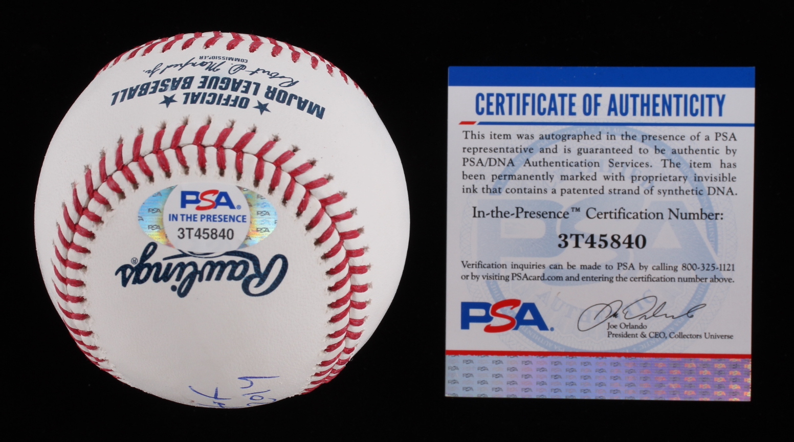 Frank Thomas Signed OML Baseball Inscribed "HOF 2014" (PSA COA) at PristineAuction.com Frank Thomas Signed OML Baseball Inscribed "HOF 2014" (PSA COA) at PristineAuction.com