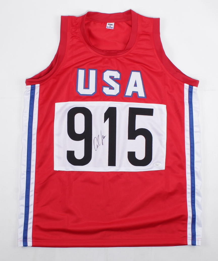Carl Lewis Signed Jersey (JSA COA) at PristineAuction.com Carl Lewis Signed Jersey (JSA COA) at PristineAuction.com