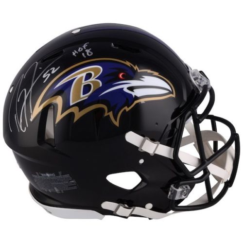 Ray Lewis Signed Ravens Full-Size Authentic On-Field Speed Helmet Inscribed "HOF '18" (Fanatics Hologram) at PristineAuction.com Ray Lewis Signed Ravens Full-Size Authentic On-Field Speed Helmet Inscribed "HOF '18" (Fanatics Hologram) at PristineAuction.com