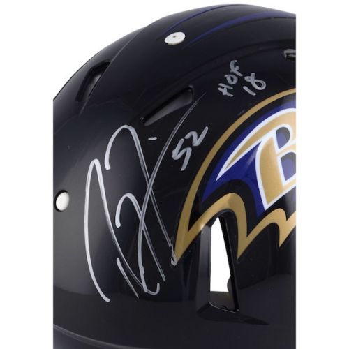 Ray Lewis Signed Ravens Full-Size Authentic On-Field Speed Helmet Inscribed "HOF '18" (Fanatics Hologram) at PristineAuction.com Ray Lewis Signed Ravens Full-Size Authentic On-Field Speed Helmet Inscribed "HOF '18" (Fanatics Hologram) at PristineAuction.com