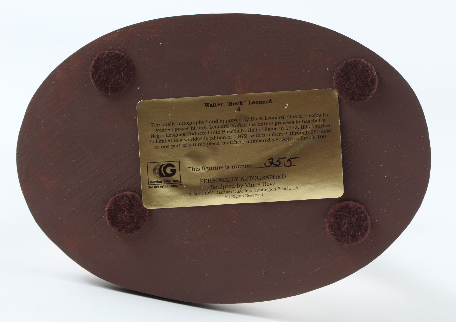 Buck Leonard Signed LE Homestead Grays Figure with Original Packaging (Gartlan COA) (See Description) at PristineAuction.com Buck Leonard Signed LE Homestead Grays Figure with Original Packaging (Gartlan COA) (See Description) at PristineAuction.com