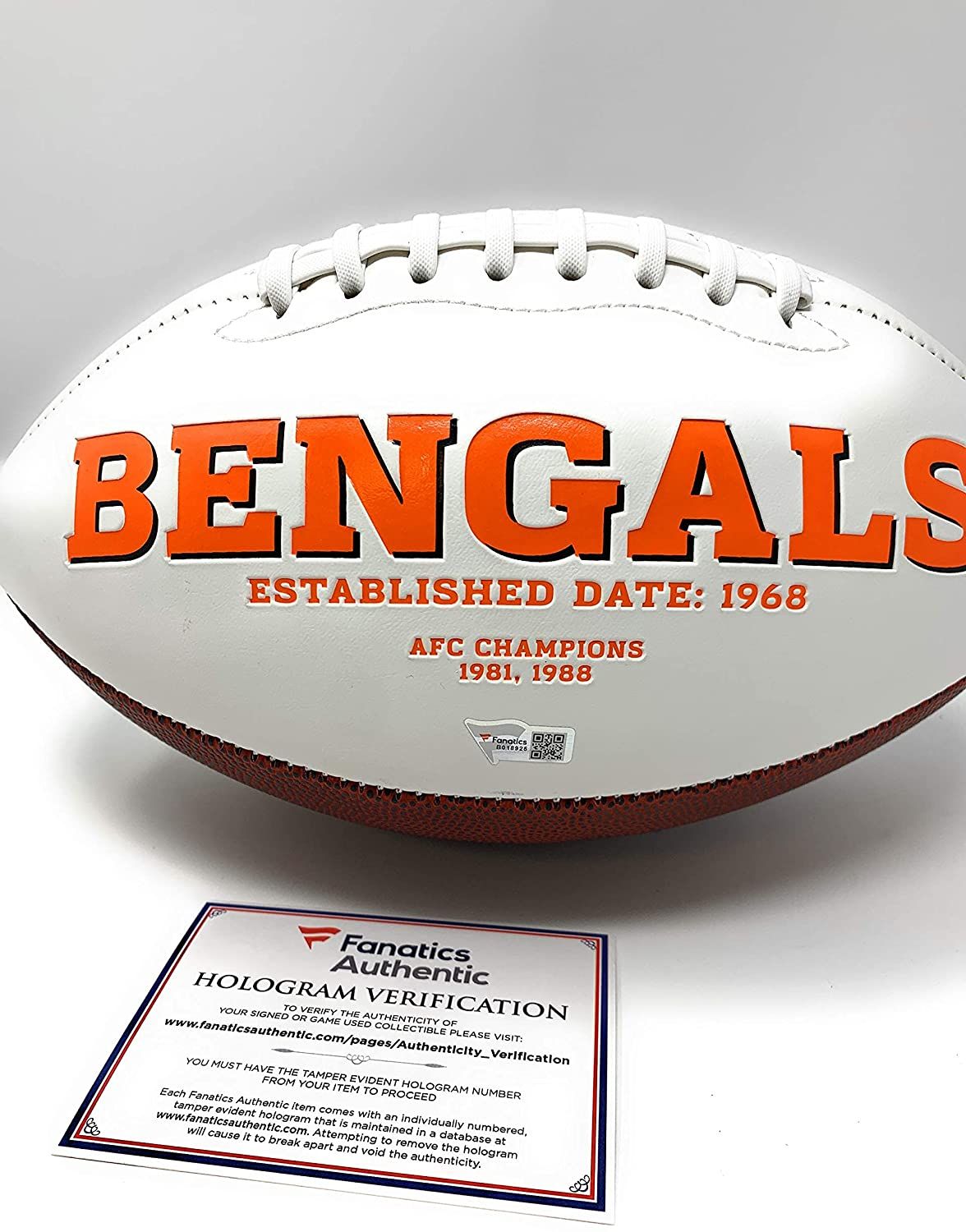 Joe Burrow Signed Bengals Logo Football (Fanatics) at PristineAuction.com Joe Burrow Signed Bengals Logo Football (Fanatics) at PristineAuction.com