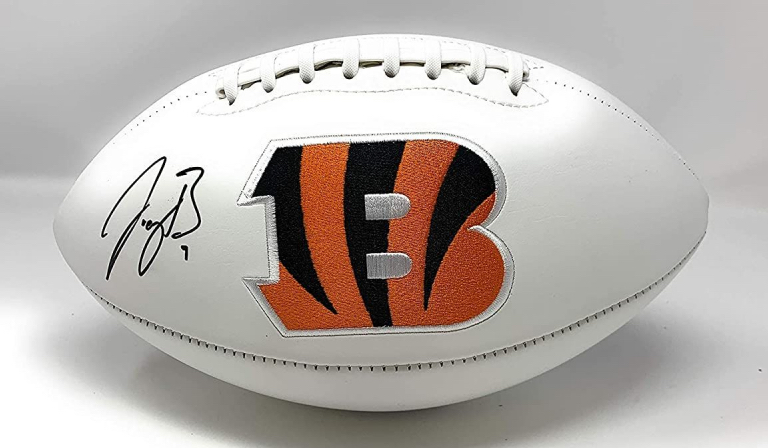 Joe Burrow Signed Bengals Logo Football (Fanatics) at PristineAuction.com Joe Burrow Signed Bengals Logo Football (Fanatics) at PristineAuction.com