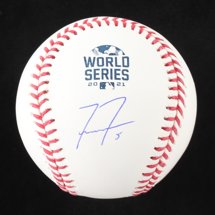 Freddie Freeman Signed 2021 World Series Baseball (MLB) at PristineAuction.com Freddie Freeman Signed 2021 World Series Baseball (MLB) at PristineAuction.com