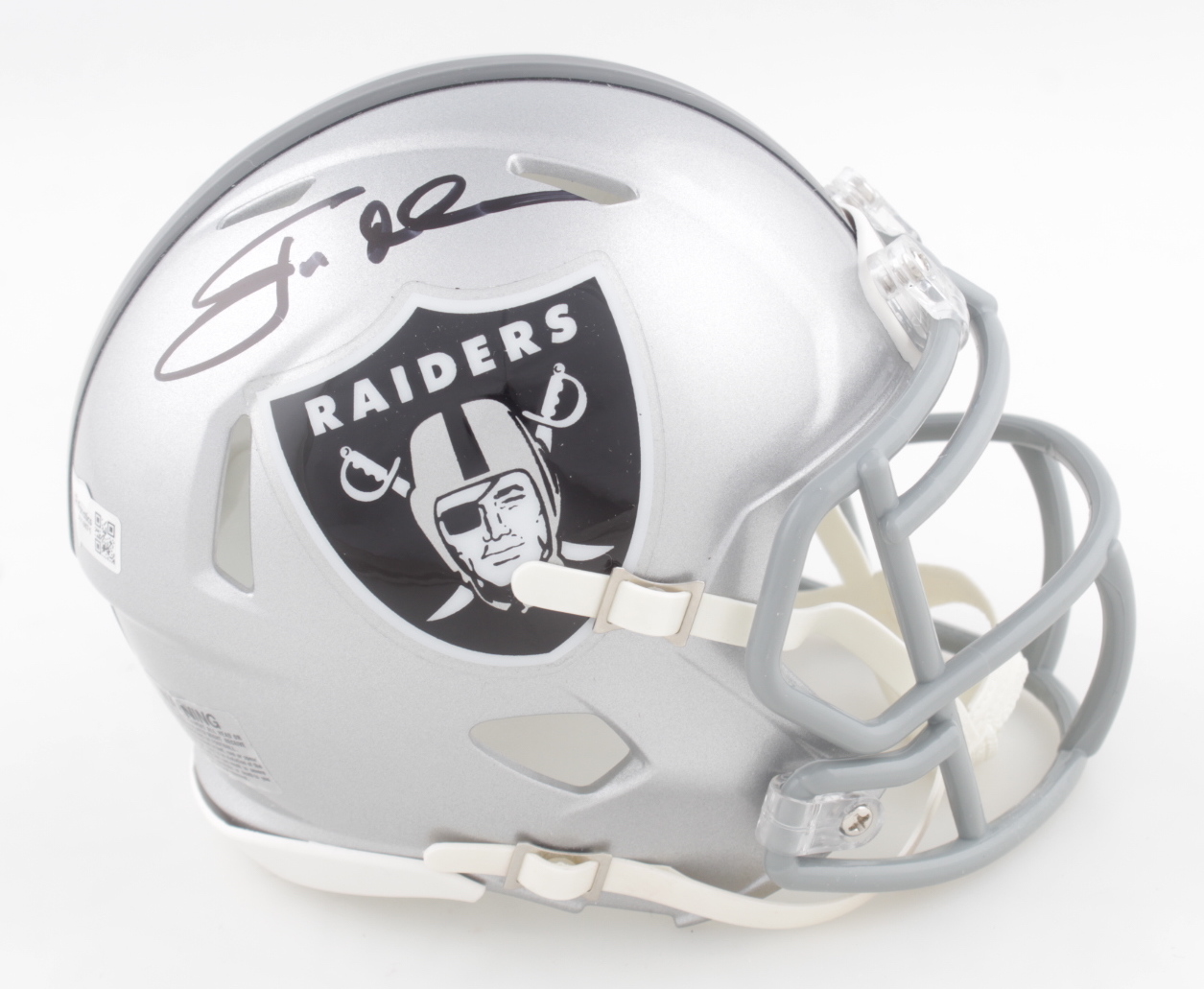 Jon Gruden Signed Raiders Speed Mini Helmet (Fanatics Hologram) at PristineAuction.com Jon Gruden Signed Raiders Speed Mini Helmet (Fanatics Hologram) at PristineAuction.com