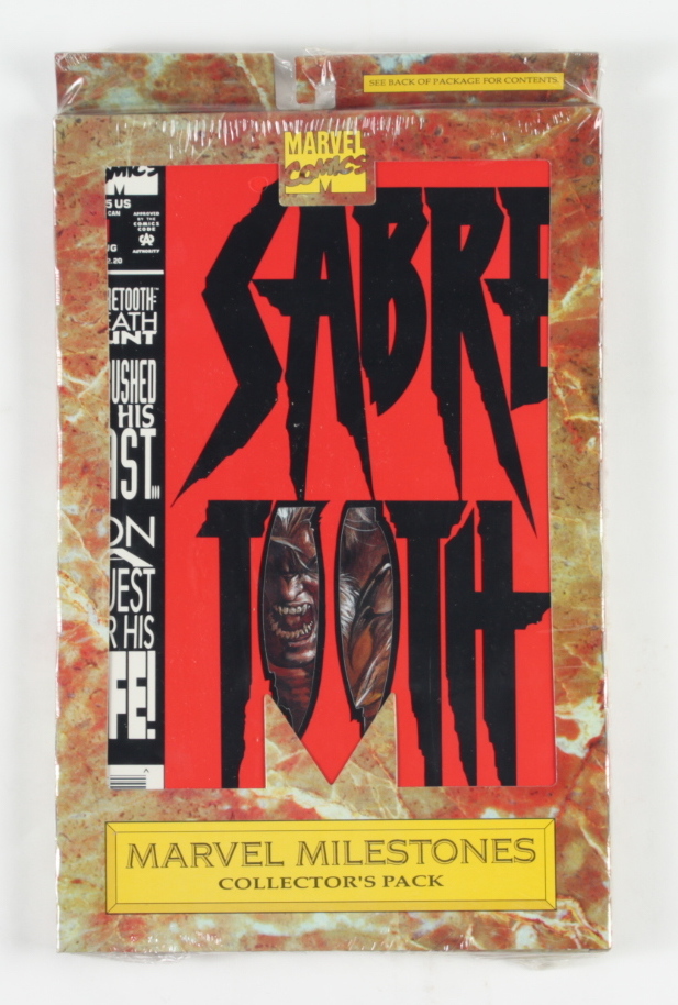 Factory Sealed 1994 "Marvel Milestones" Collector's Pack of (4) Sabretooth Comic Books at PristineAuction.com Factory Sealed 1994 "Marvel Milestones" Collector's Pack of (4) Sabretooth Comic Books at PristineAuction.com