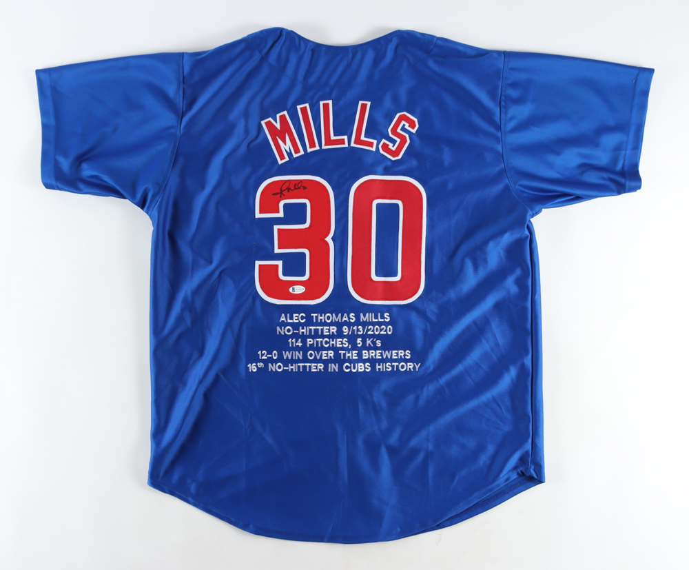 Alec Mills Signed Career Highlight Stat Jersey (Beckett) at PristineAuction.com Alec Mills Signed Career Highlight Stat Jersey (Beckett) at PristineAuction.com