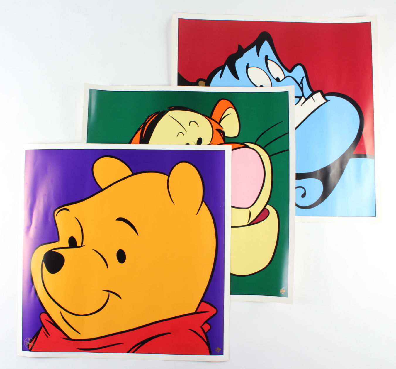 Set of (3) 1997 Disney Character LE 23x23 Lithographs with Winnie the Pooh, Tigger & The Genie with Disney Seals at PristineAuction.com Set of (3) 1997 Disney Character LE 23x23 Lithographs with Winnie the Pooh, Tigger & The Genie with Disney Seals at PristineAuction.com