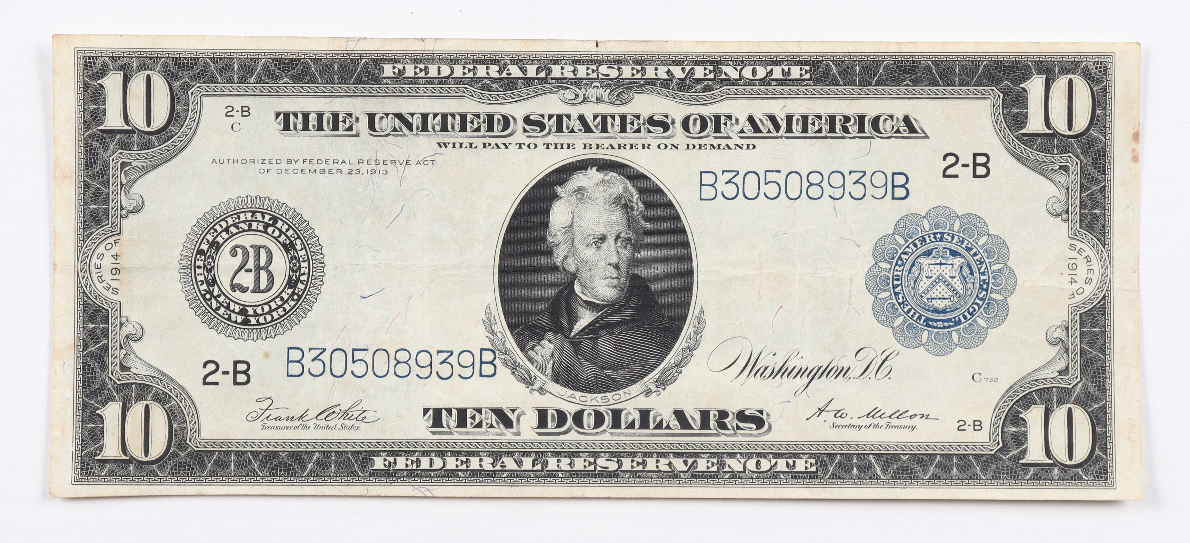 1913 $10 Ten Dollar U.S. Federal Reserve Note at PristineAuction.com 1913 $10 Ten Dollar U.S. Federal Reserve Note at PristineAuction.com