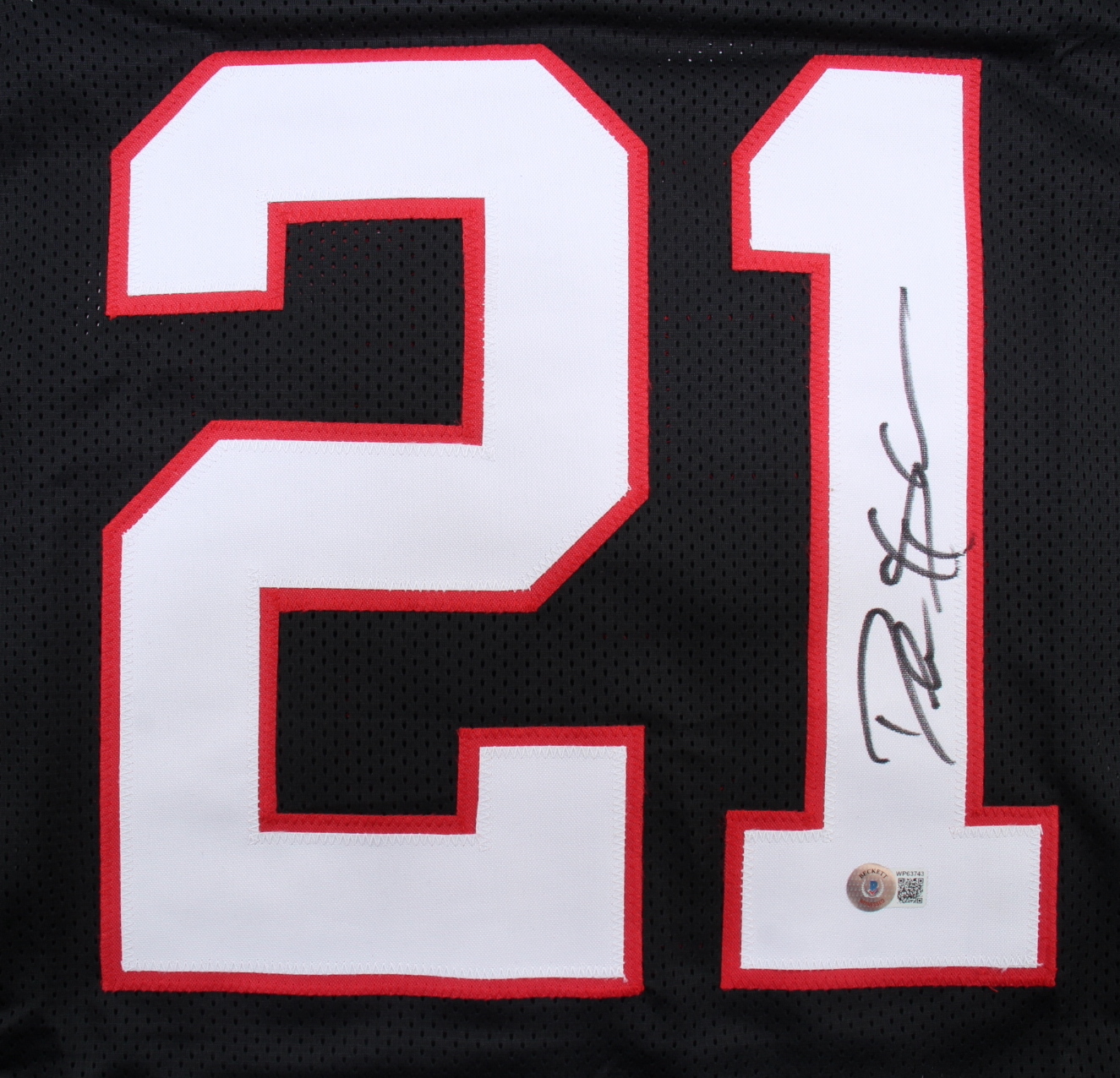 Deion Sanders Signed Jersey (Beckett Hologram) at PristineAuction.com Deion Sanders Signed Jersey (Beckett Hologram) at PristineAuction.com