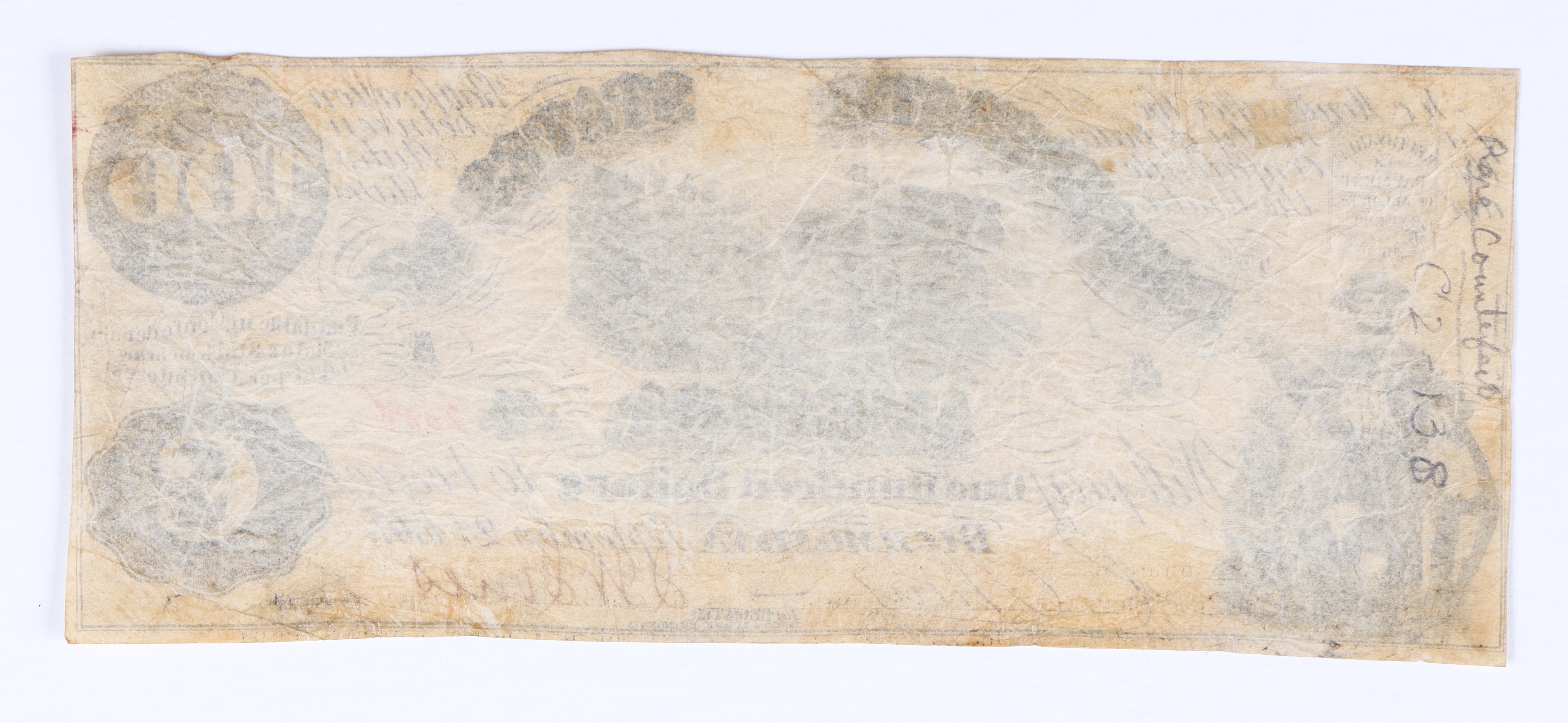 1861 $100 One Hundred Dollar Confederate States of America Currency Note at PristineAuction.com 1861 $100 One Hundred Dollar Confederate States of America Currency Note at PristineAuction.com