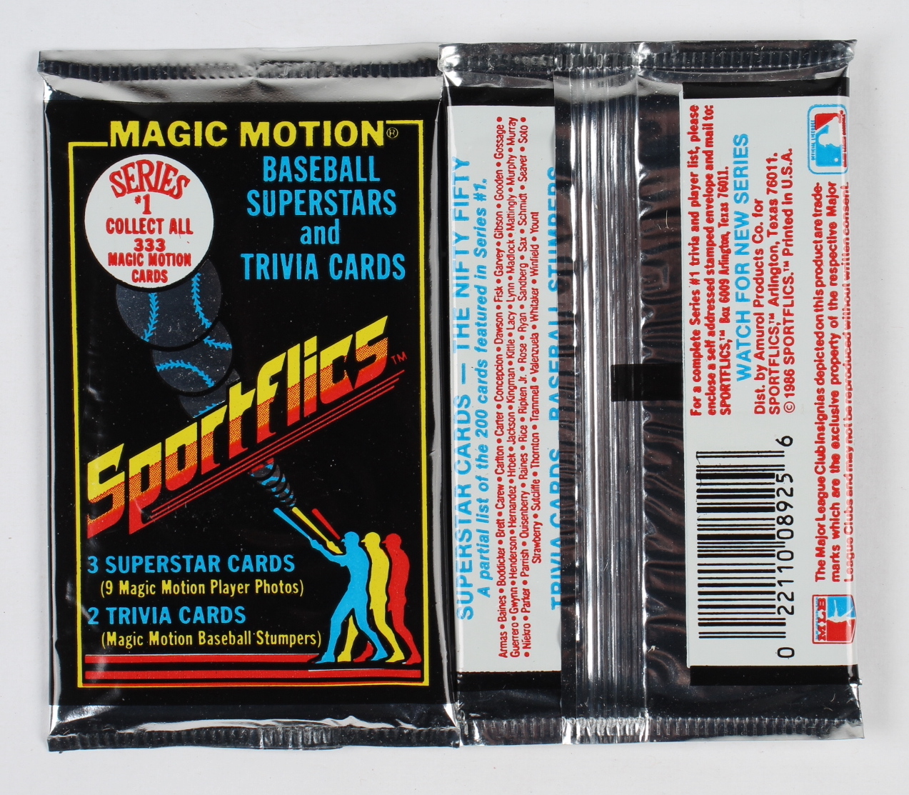 1986 Sportflics Magic Motion Baseball Box with (36) Packs at PristineAuction.com 1986 Sportflics Magic Motion Baseball Box with (36) Packs at PristineAuction.com
