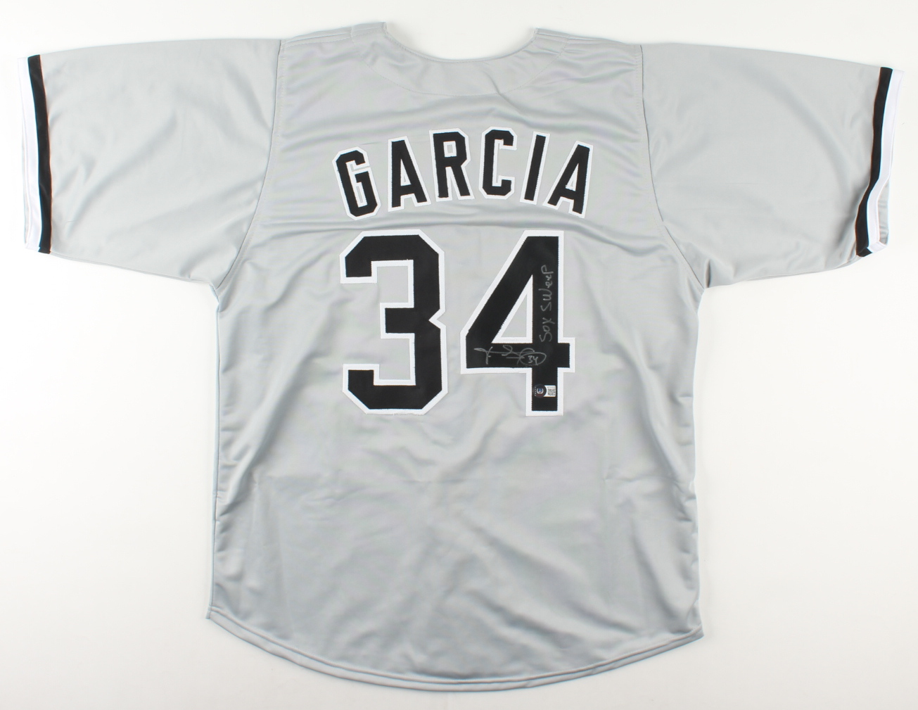 Freddy Garcia Signed Jersey Inscribed "Sox Sweep" (Beckett Hologram) at PristineAuction.com Freddy Garcia Signed Jersey Inscribed "Sox Sweep" (Beckett Hologram) at PristineAuction.com