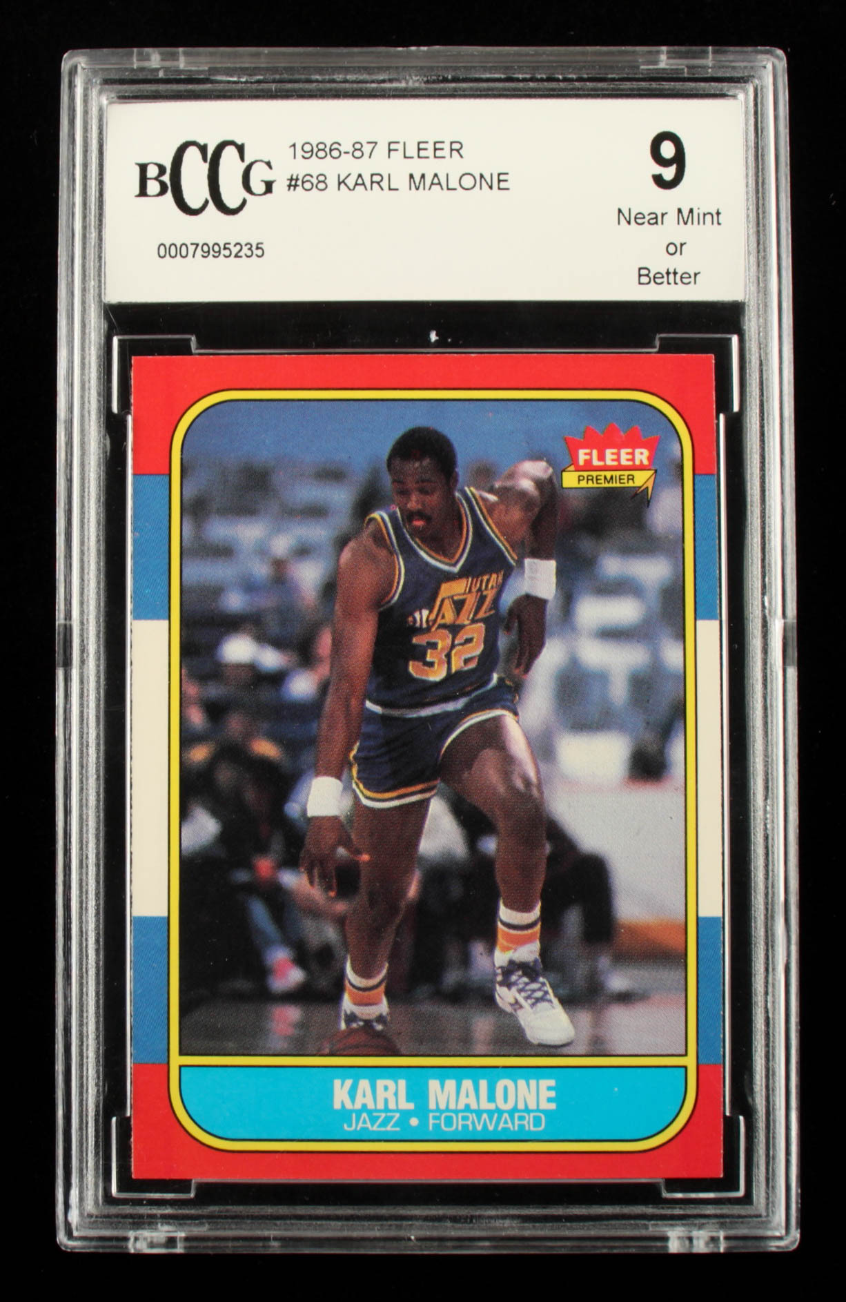 Karl Malone 1986-87 Fleer #68 RC (BCCG 9) at PristineAuction.com Karl Malone 1986-87 Fleer #68 RC (BCCG 9) at PristineAuction.com