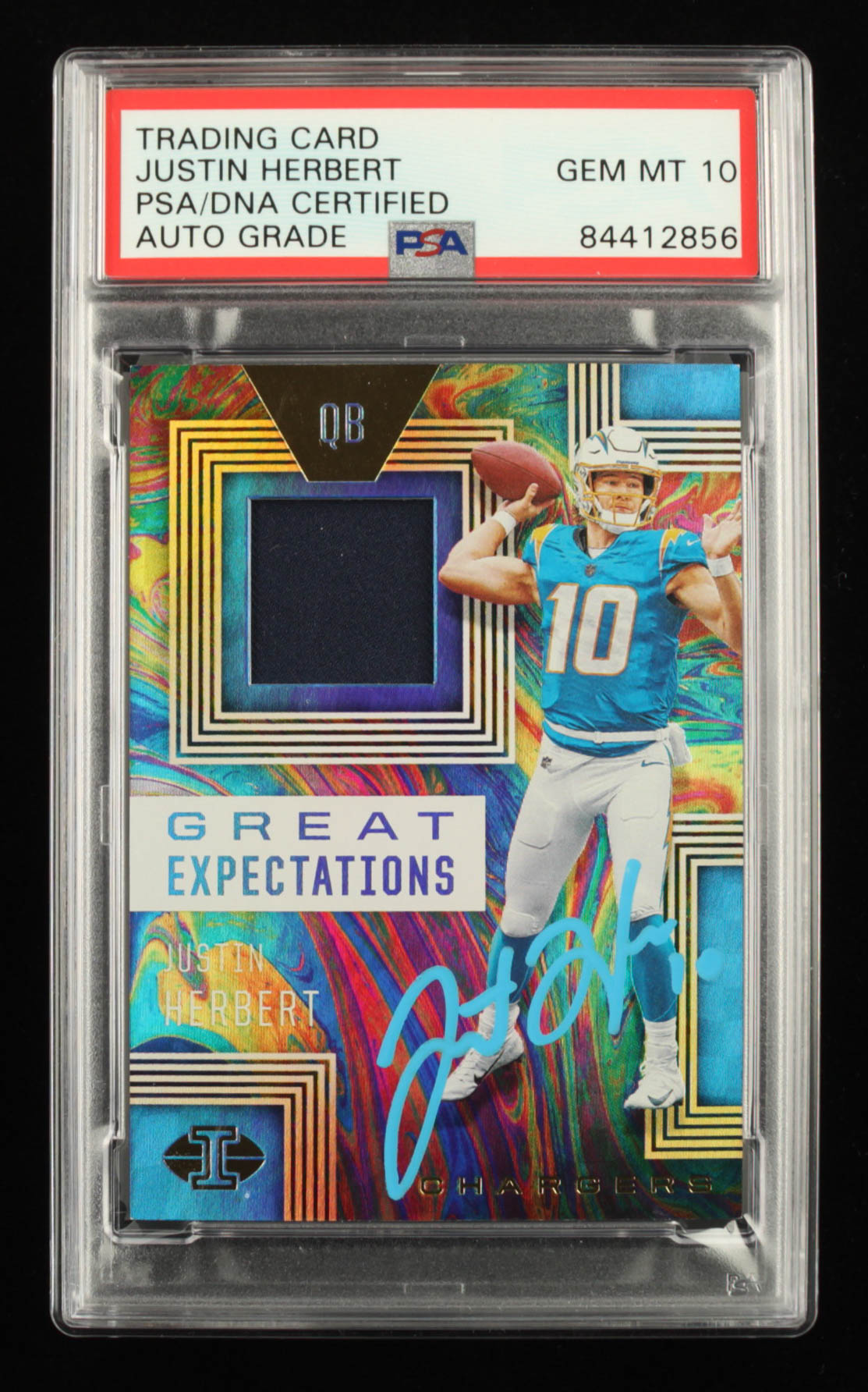 Justin Herbert Signed 2020 Panini Illusions Great Expectations #3 (PSA Encapsulated) at PristineAuction.com Justin Herbert Signed 2020 Panini Illusions Great Expectations #3 (PSA Encapsulated) at PristineAuction.com