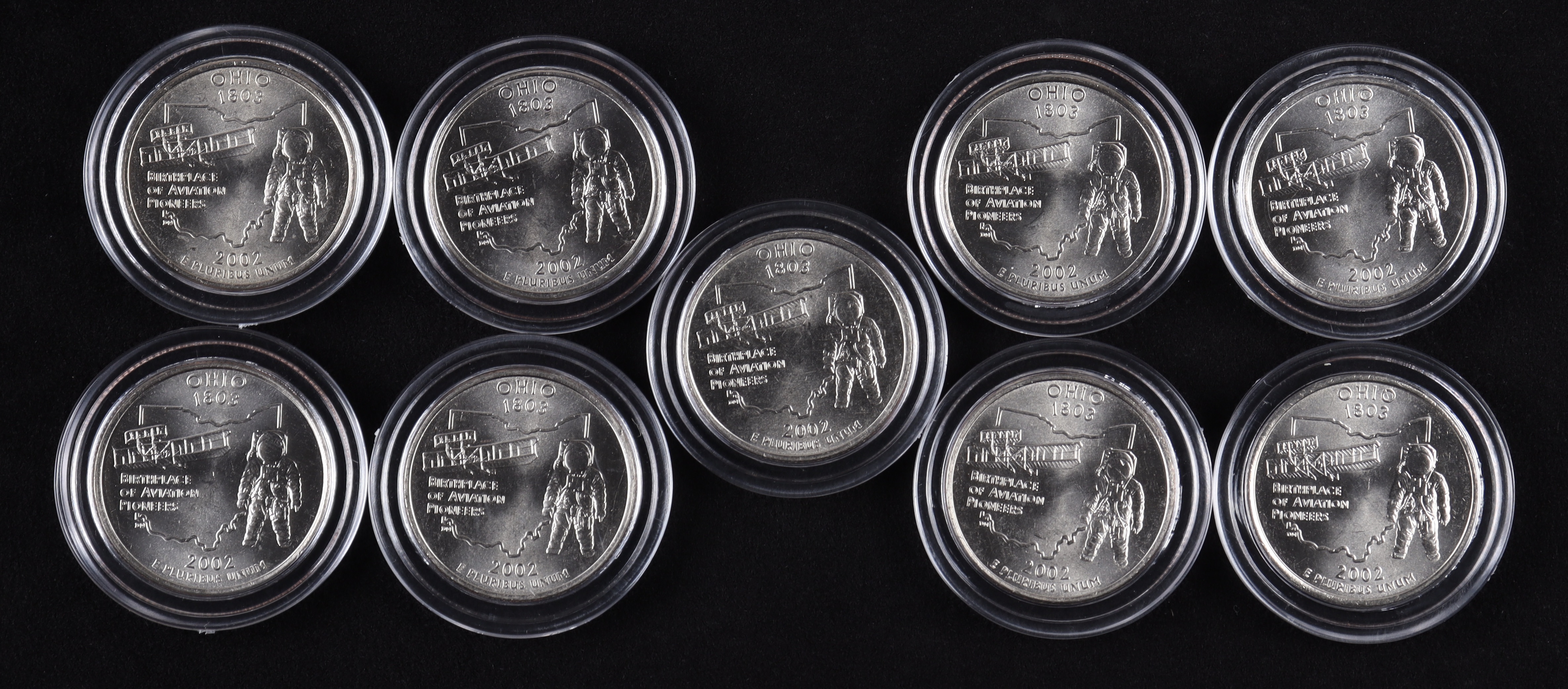 Merrick Mint "NFL Future Hall of Fame Quarterbacks" Commemorative (9) Ohio Statehood Quarter Set with Tom Brady, Drew Brees, Aaron Rodgers at PristineAuction.com Merrick Mint "NFL Future Hall of Fame Quarterbacks" Commemorative (9) Ohio Statehood Quarter Set with Tom Brady, Drew Brees, Aaron Rodgers at PristineAuction.com